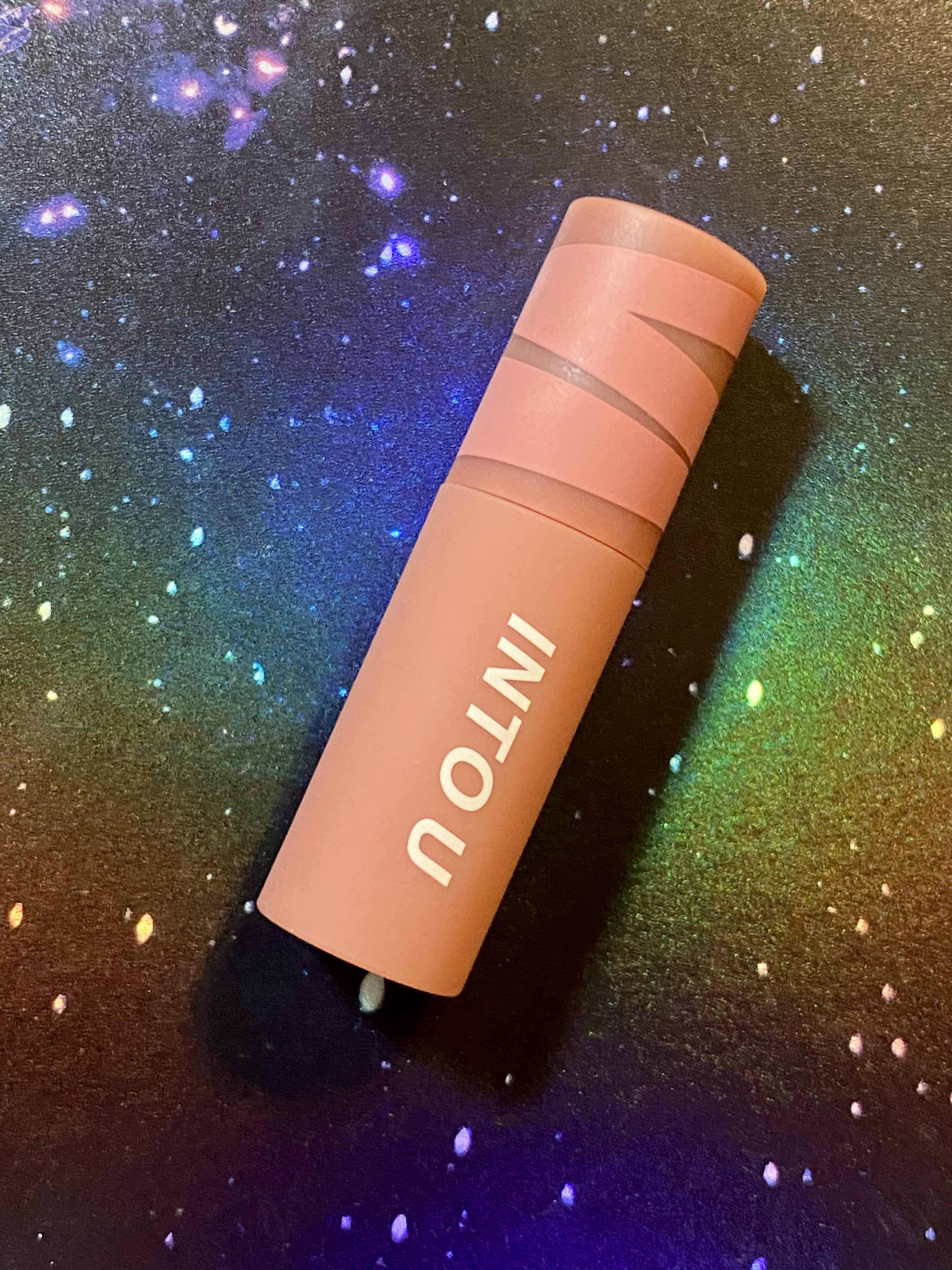 スーパーマットリップ＆チークマッド EM10 クイーンローズティー/INTO U/口紅を使ったクチコミ（1枚目）