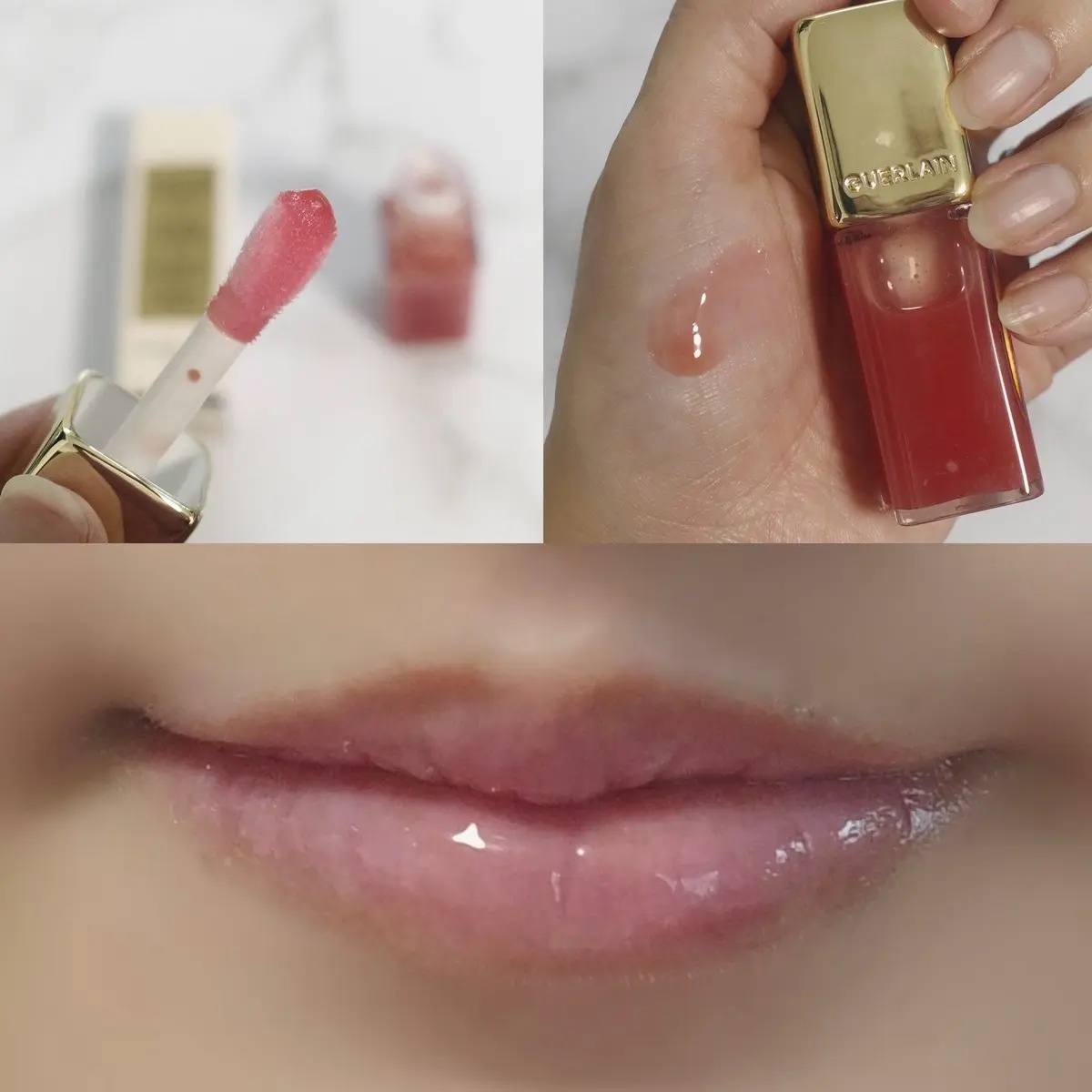 キスキス ビー グロウ オイル 309 ハニー グロウ/GUERLAIN/リップグロスを使ったクチコミ（2枚目）