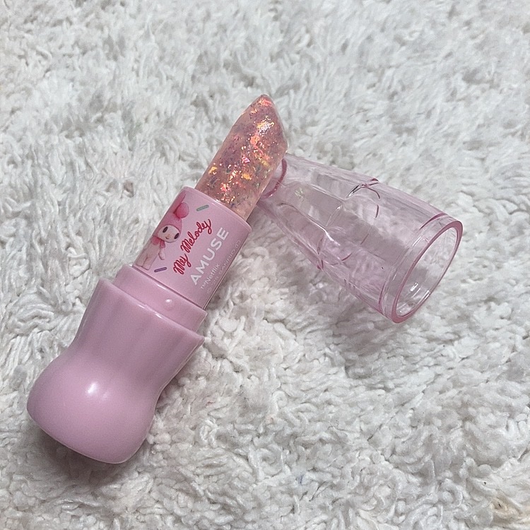 【マイメロディ&クロミ】限定エディション スパークルソーダリップバーム/AMUSE/リップバームを使ったクチコミ（2枚目）