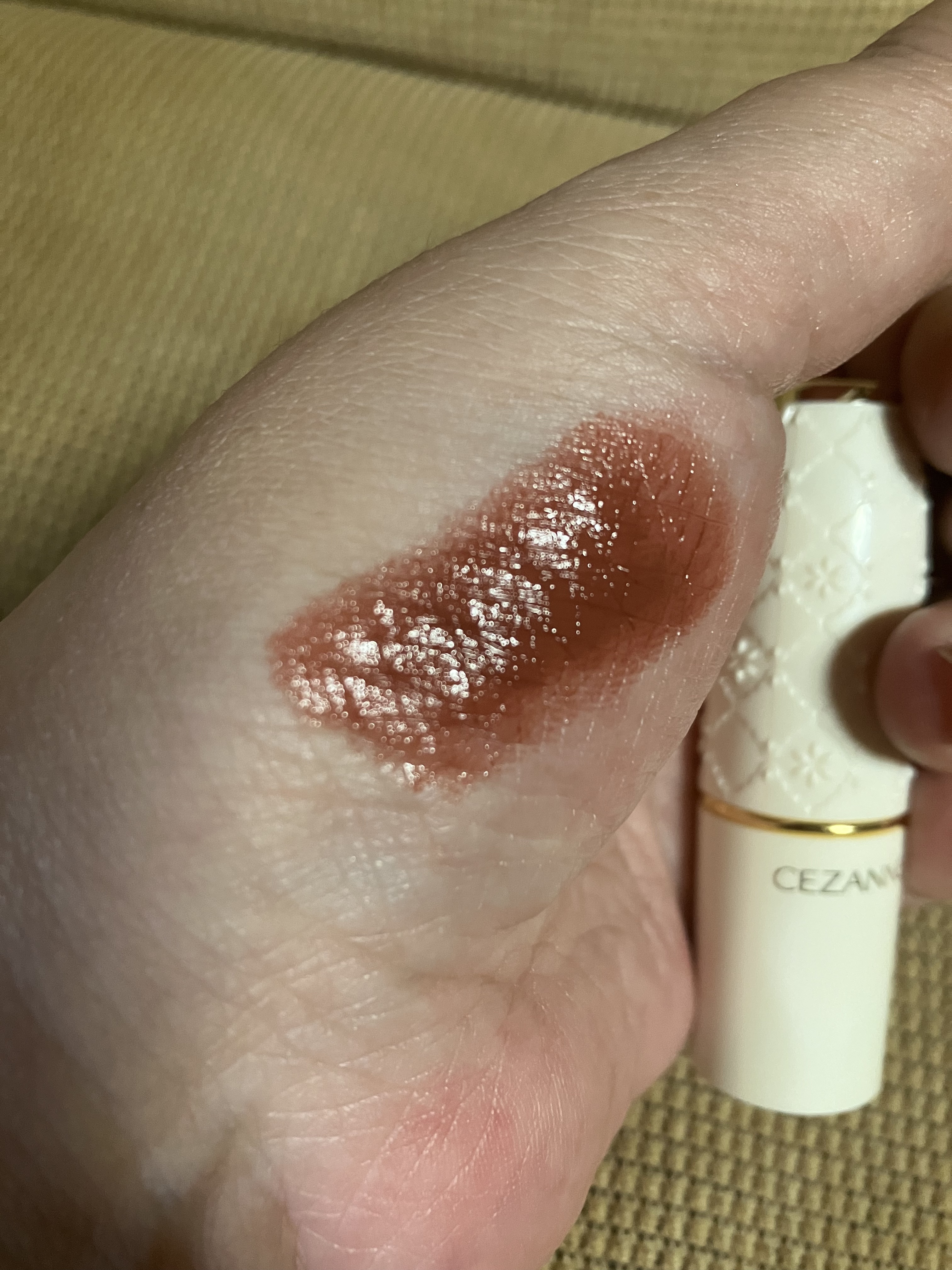 ラスティング リップカラーN 105 ブラウン系/CEZANNE/口紅を使ったクチコミ（2枚目）