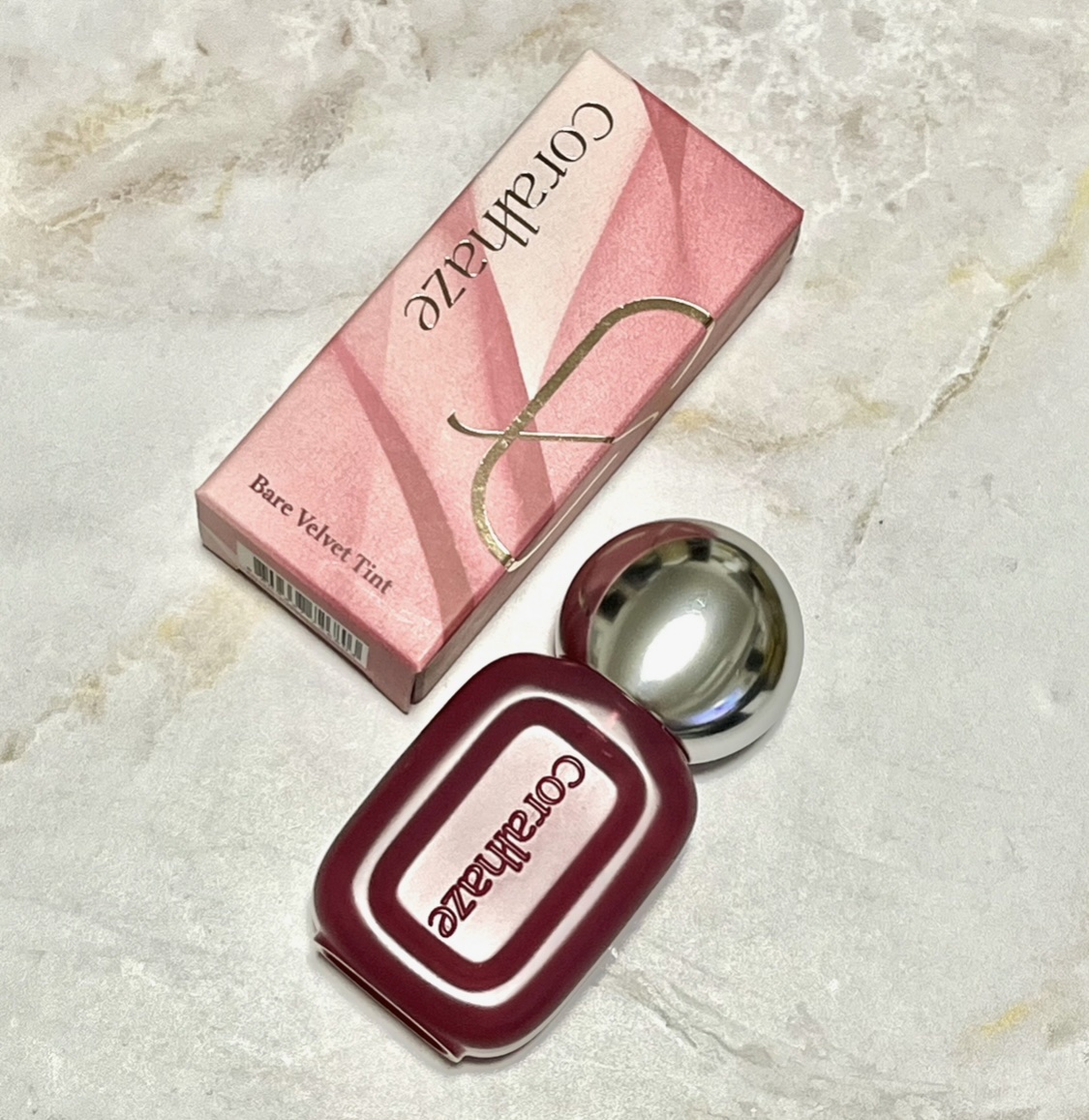 ベア ベルベット ティント 301 ミスティペタル/Coralhaze/リップティントを使ったクチコミ（2枚目）