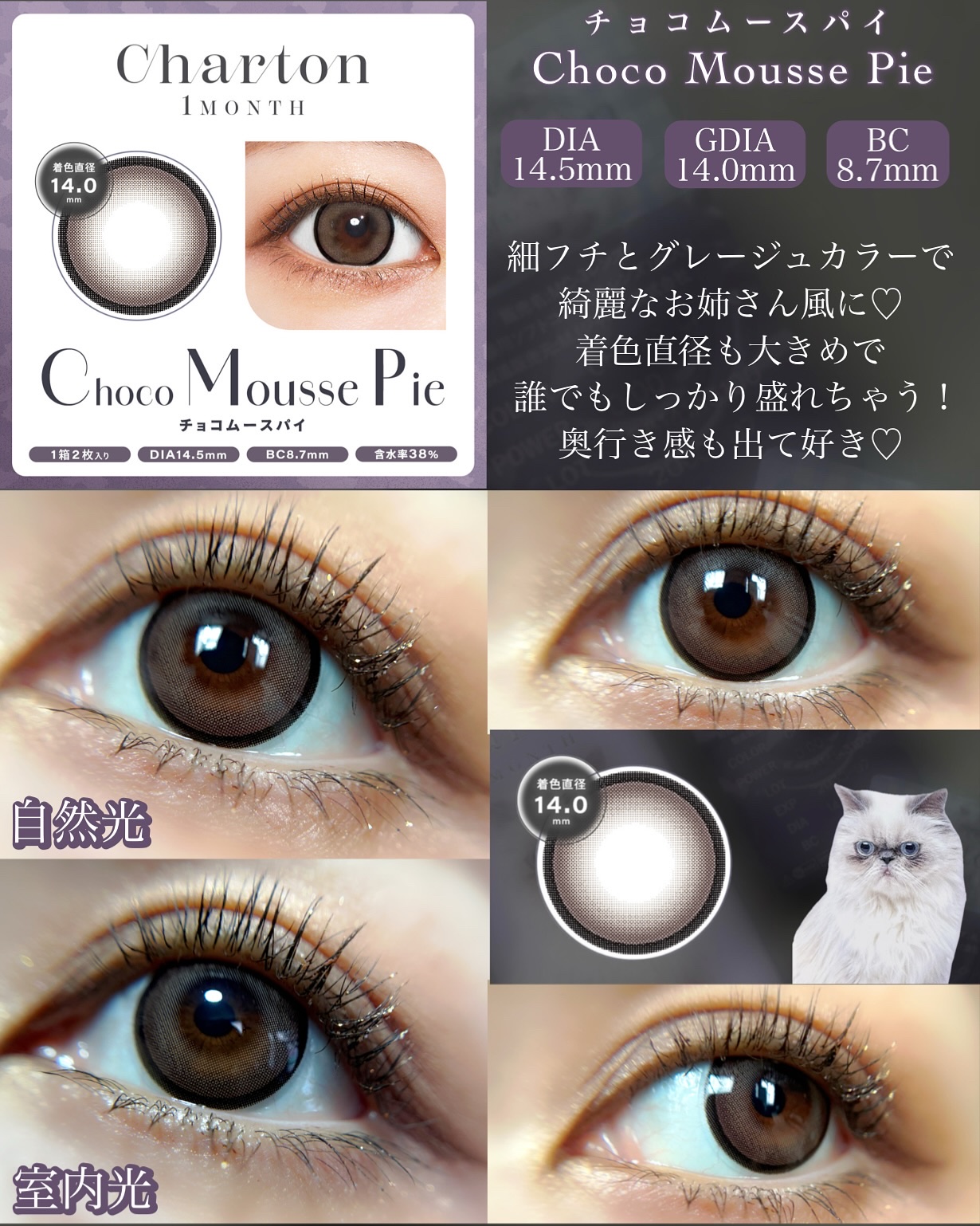 Charton 1MONTH/Charton/１ヶ月（１MONTH）カラコンを使ったクチコミ（3枚目）