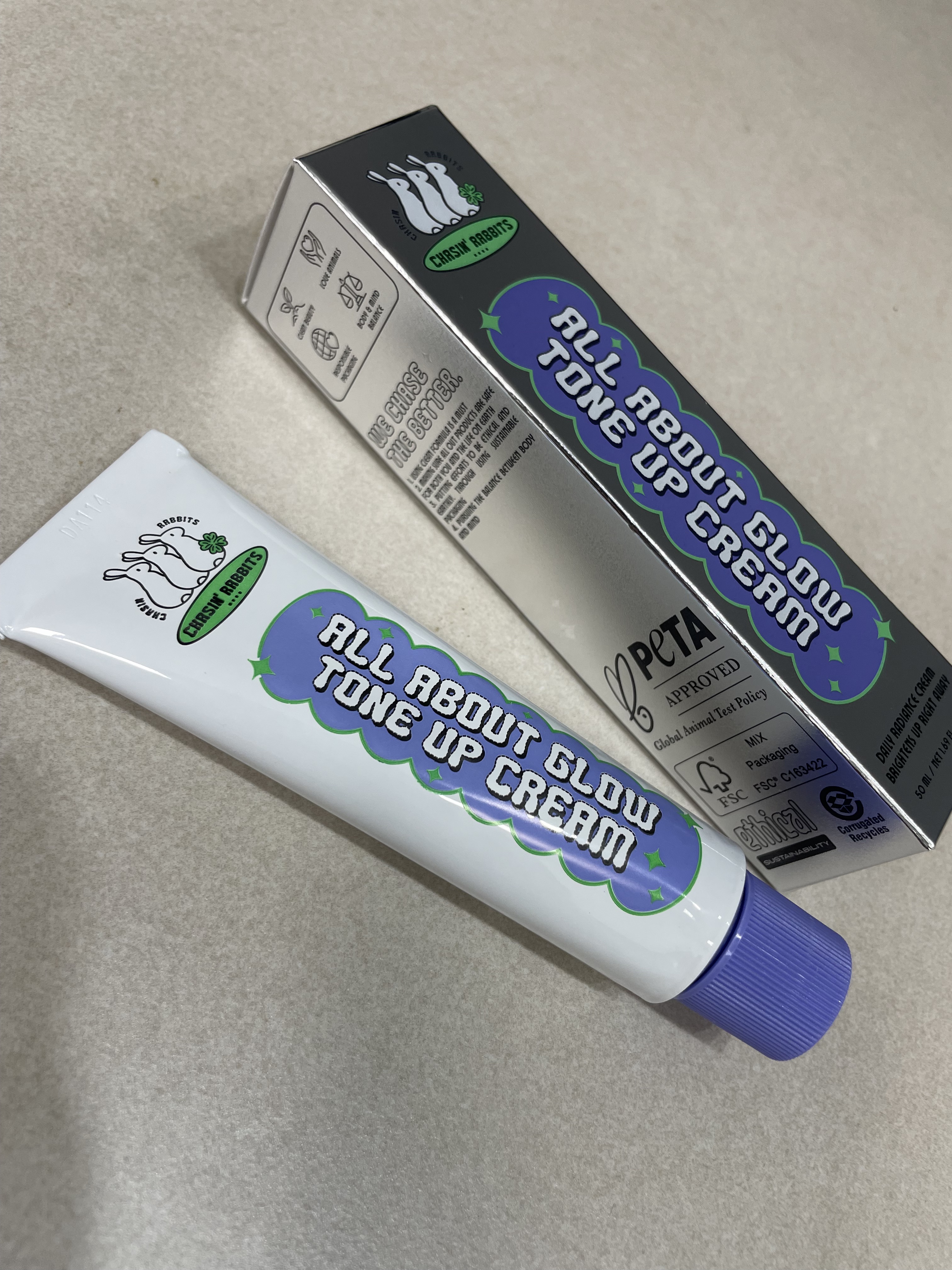 オールアバウトグロウトーンアップクリーム/CHASIN'RABBITS/化粧下地を使ったクチコミ（1枚目）