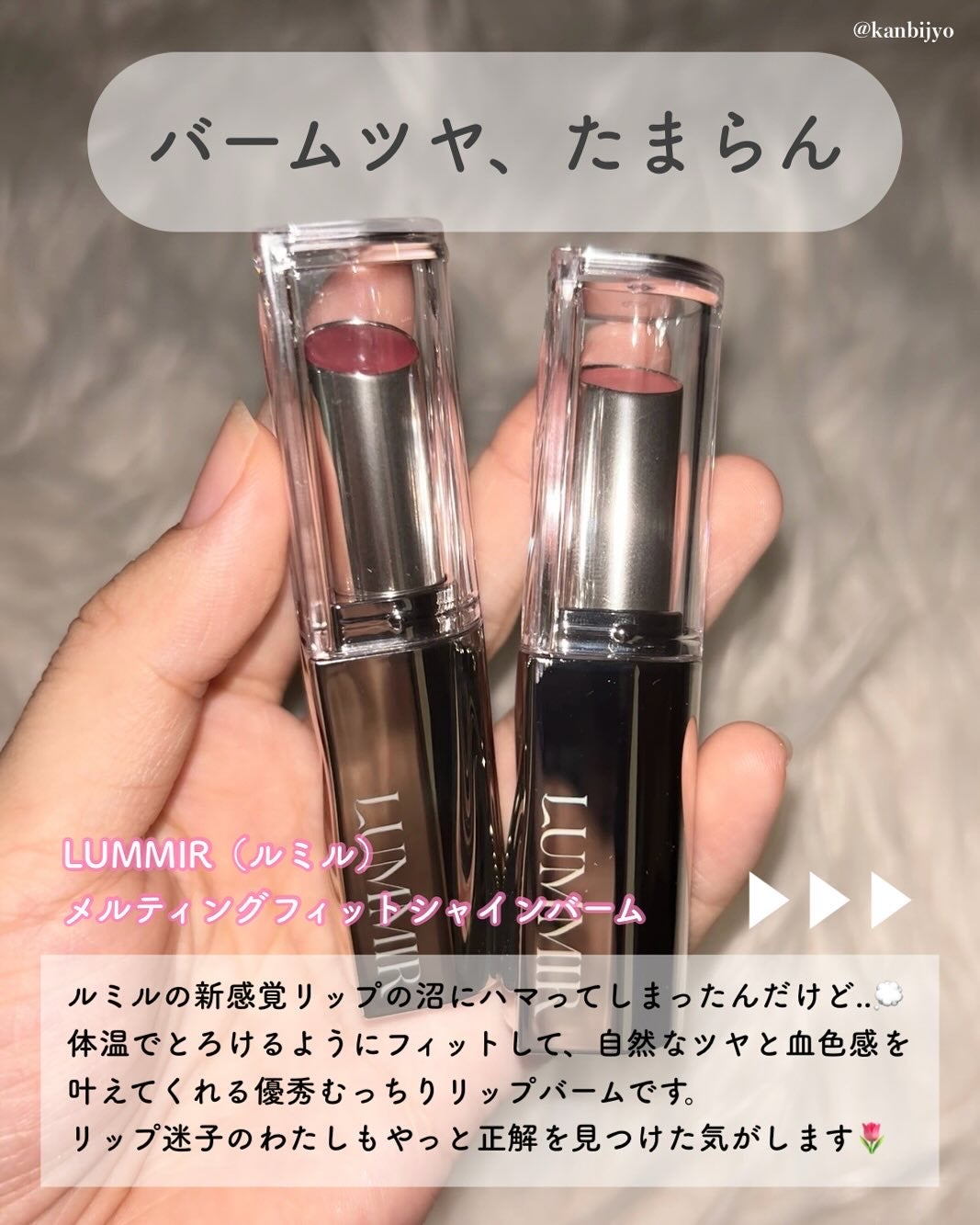 MELTING FIT SHINE BALM/Lummir/口紅を使ったクチコミ(2枚目)