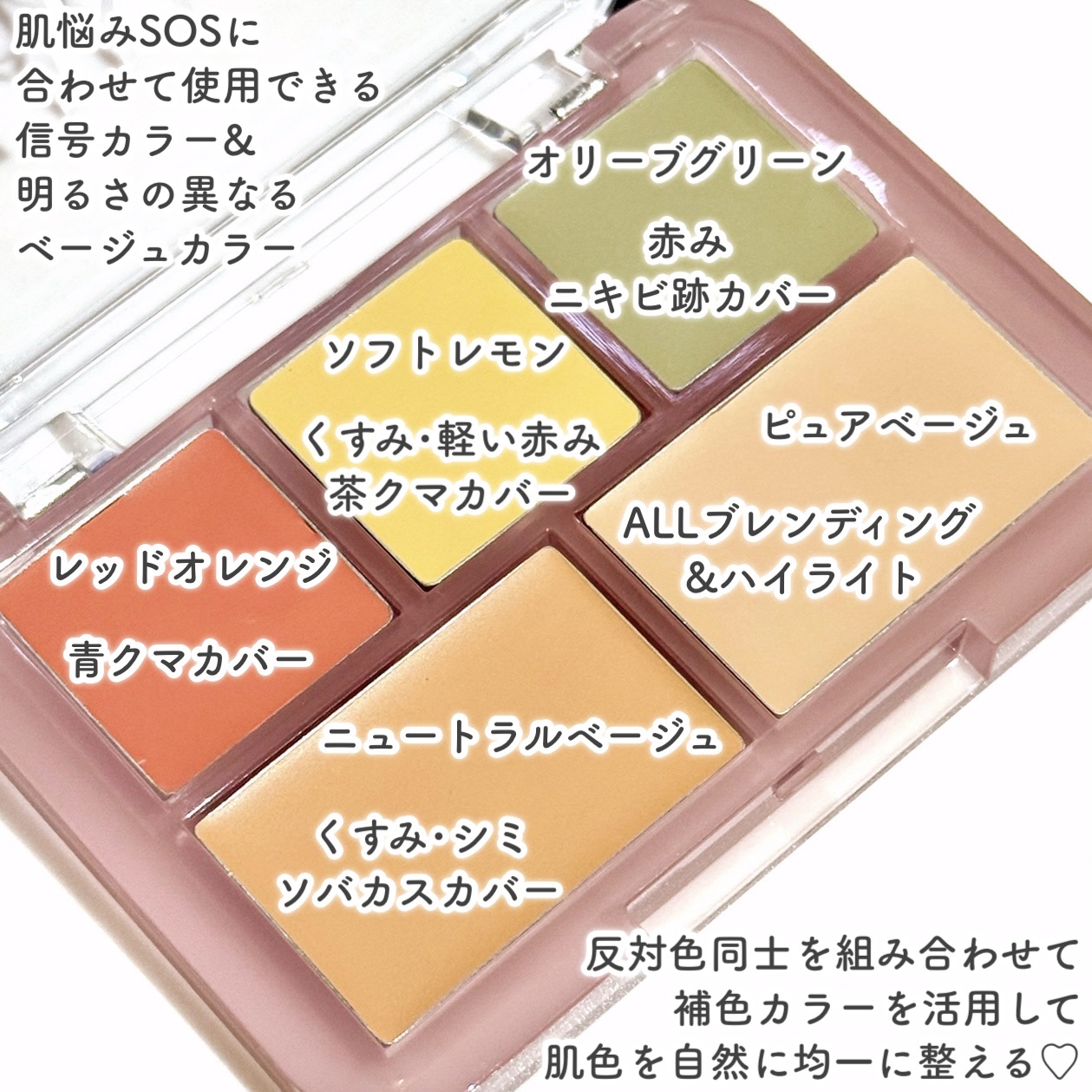 コンシールブレンダーパレット/LUNA/パレットコンシーラーを使ったクチコミ（3枚目）