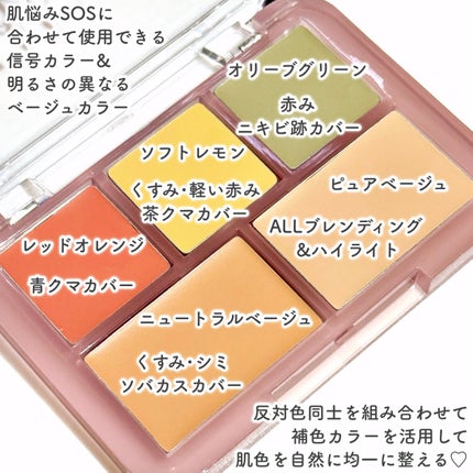 コンシールブレンダーパレット/LUNA/パレットコンシーラーを使ったクチコミ(3枚目)