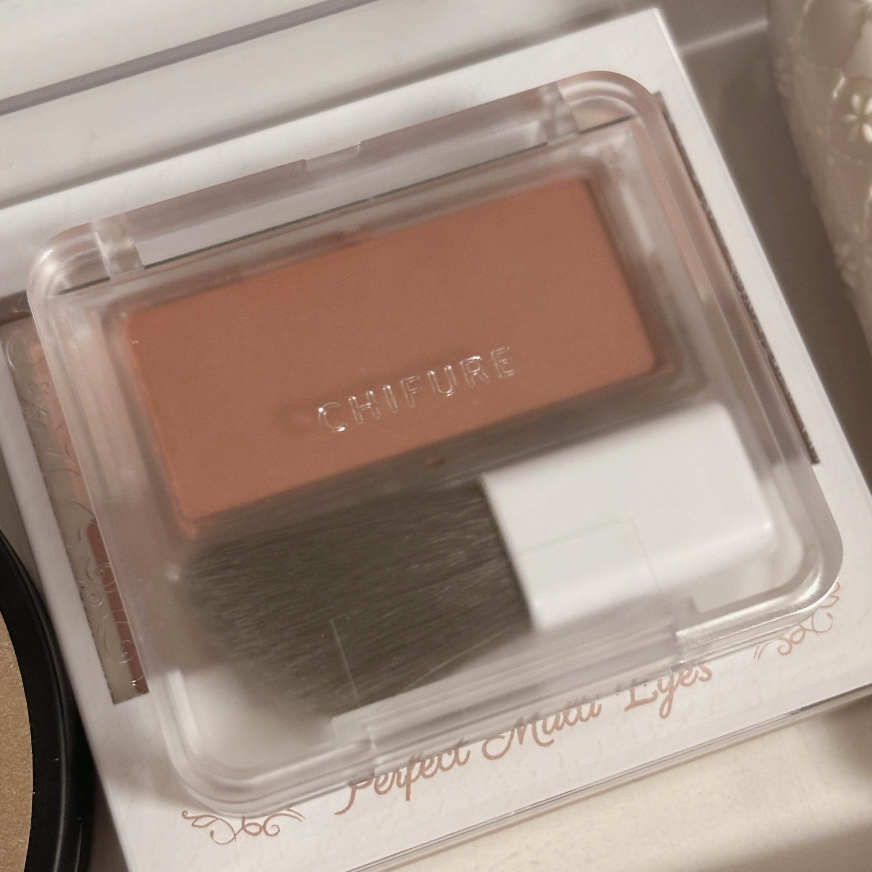 パウダー チーク 770 ブラウン系/ちふれ/パウダーチークを使ったクチコミ（1枚目）