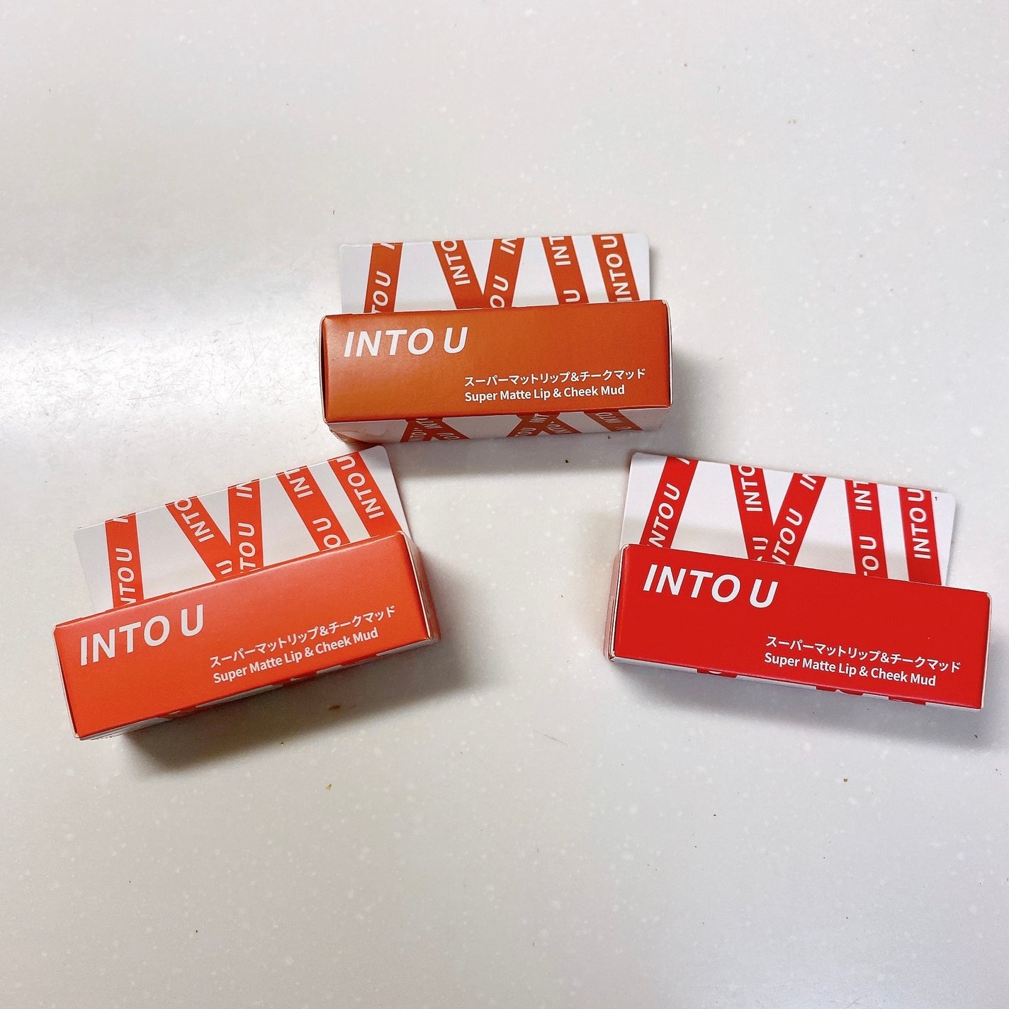 スーパーマットリップ&チークマッド/INTO U/口紅を使ったクチコミ(2枚目)
