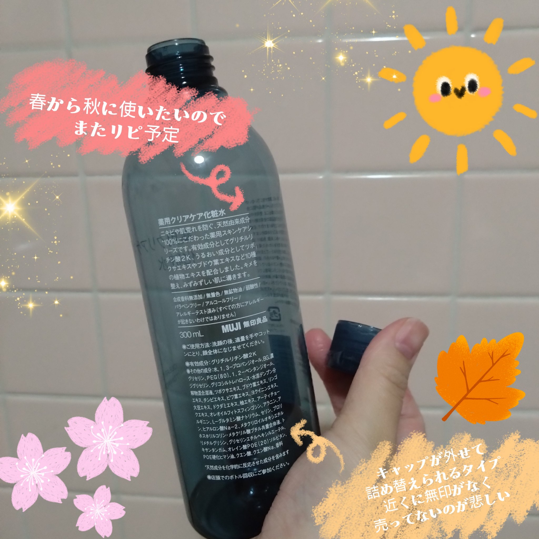 薬用クリアケア化粧水/無印良品/化粧水を使ったクチコミ（3枚目）