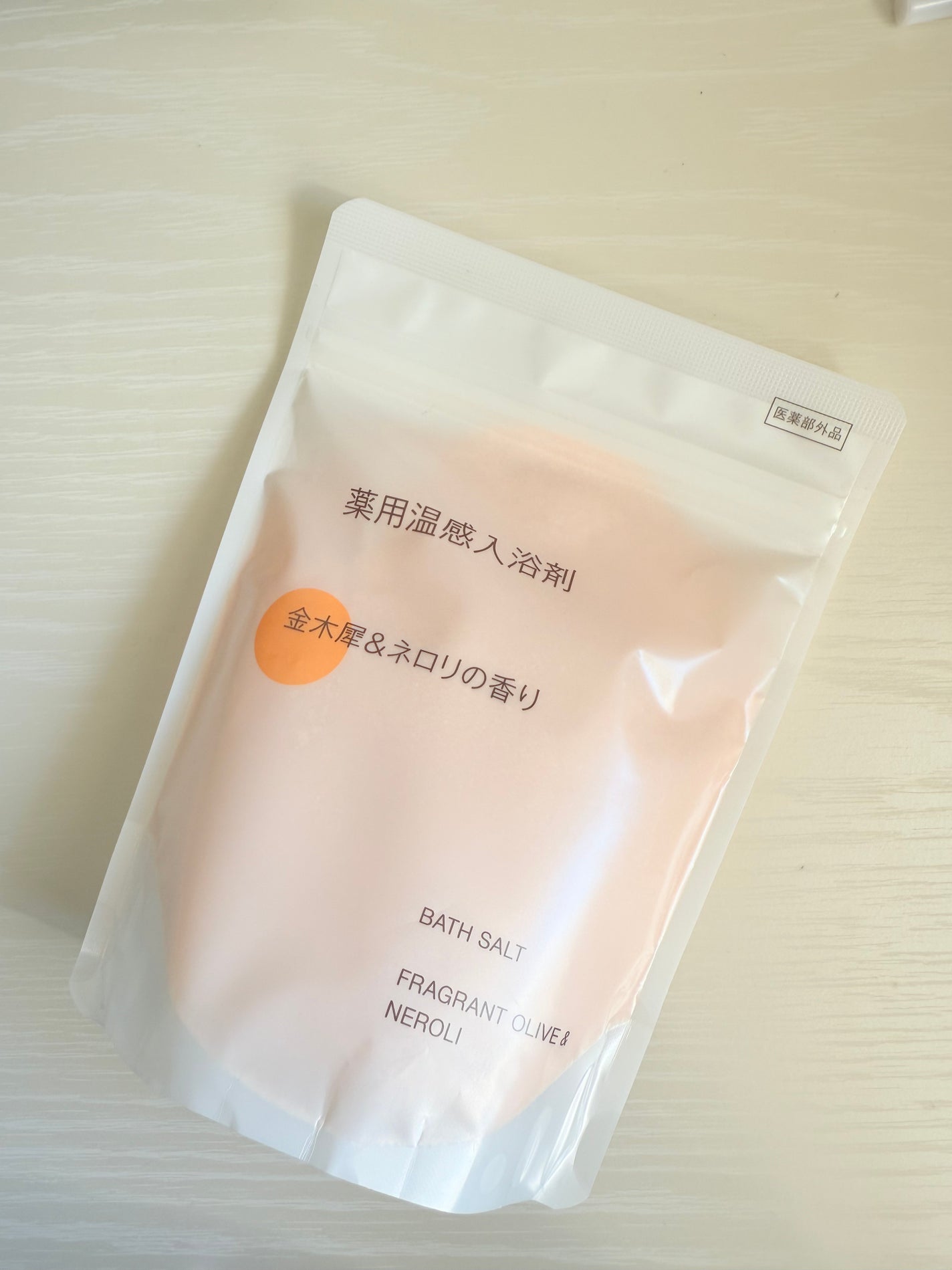 薬用入浴剤 金木犀&ネロリの香り/無印良品/保湿系入浴剤を使ったクチコミ(1枚目)