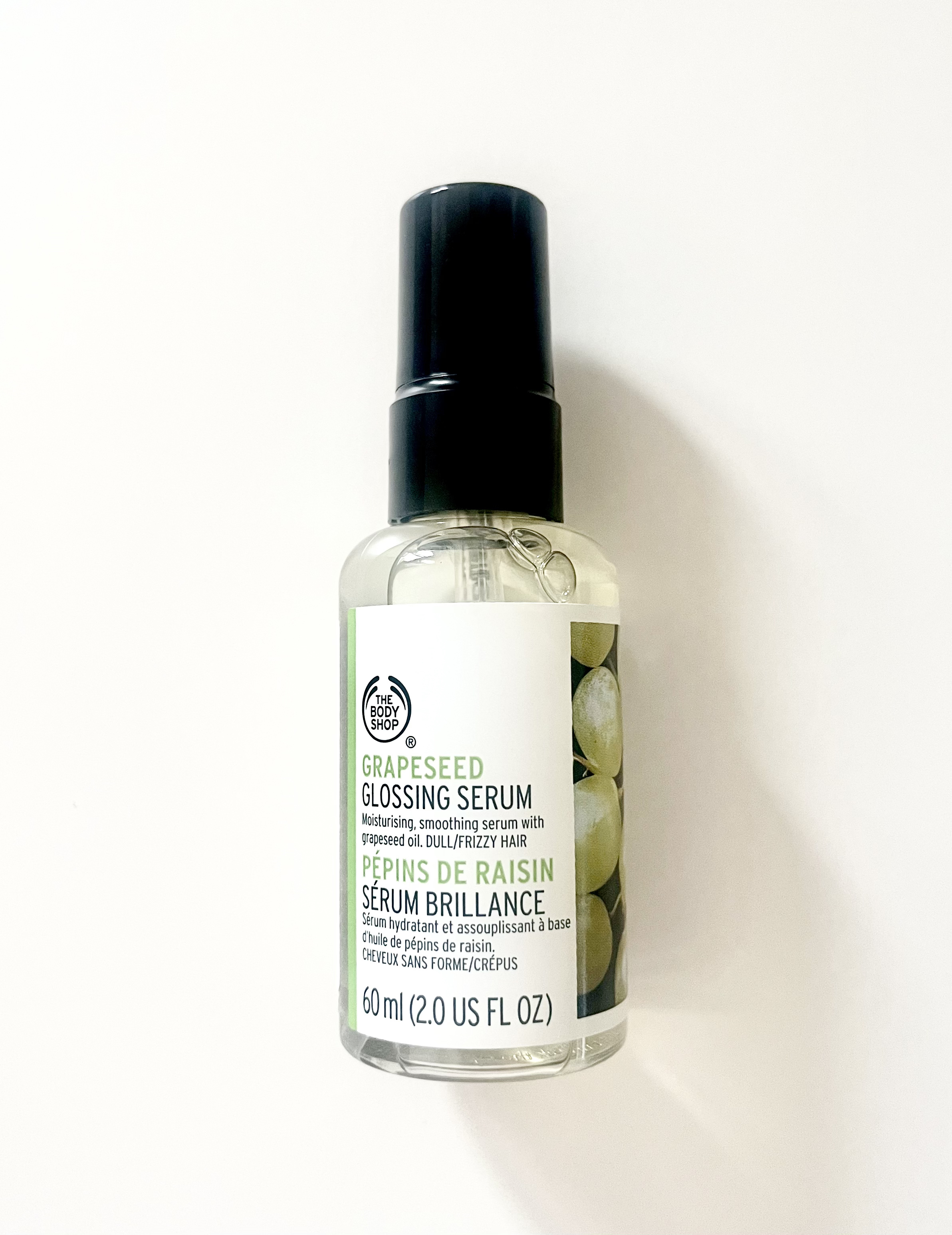 グレープシード グロッシング ヘアセラム/THE BODY SHOP/ヘアオイルを使ったクチコミ（1枚目）