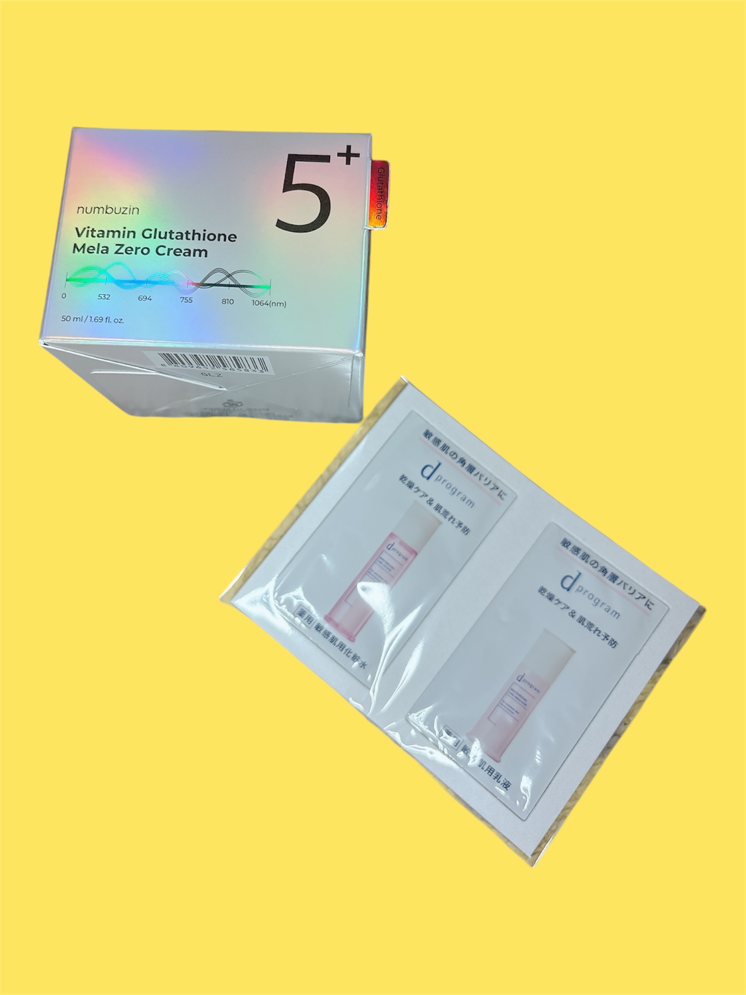 5番 白玉グルタチオンCメラゼロクリーム/numbuzin/フェイスクリームを使ったクチコミ（3枚目）