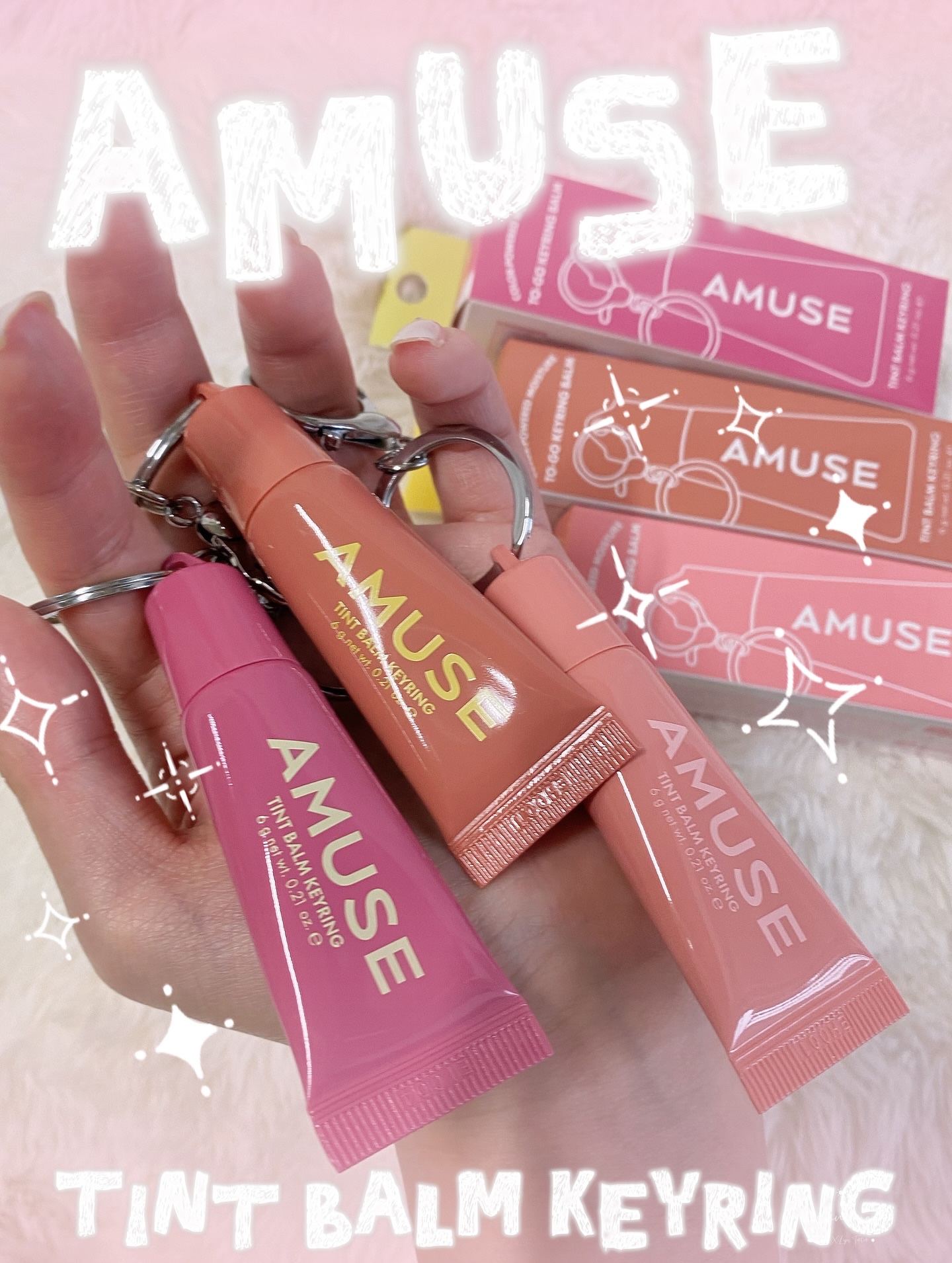 ケア/ティントバームキーリング/AMUSE/リップグロスを使ったクチコミ（1枚目）