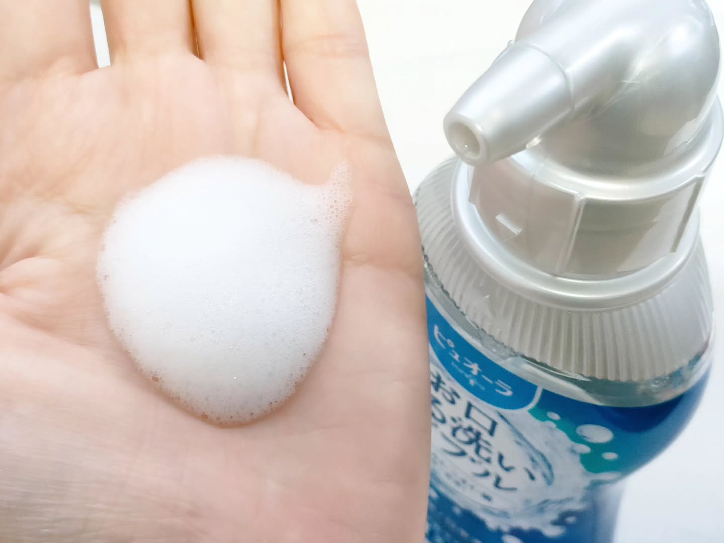 ピュオーラ 泡で出てくる洗口液 クリアミント【医薬部外品】/ピュオーラ/マウスウォッシュ・スプレーを使ったクチコミ（3枚目）