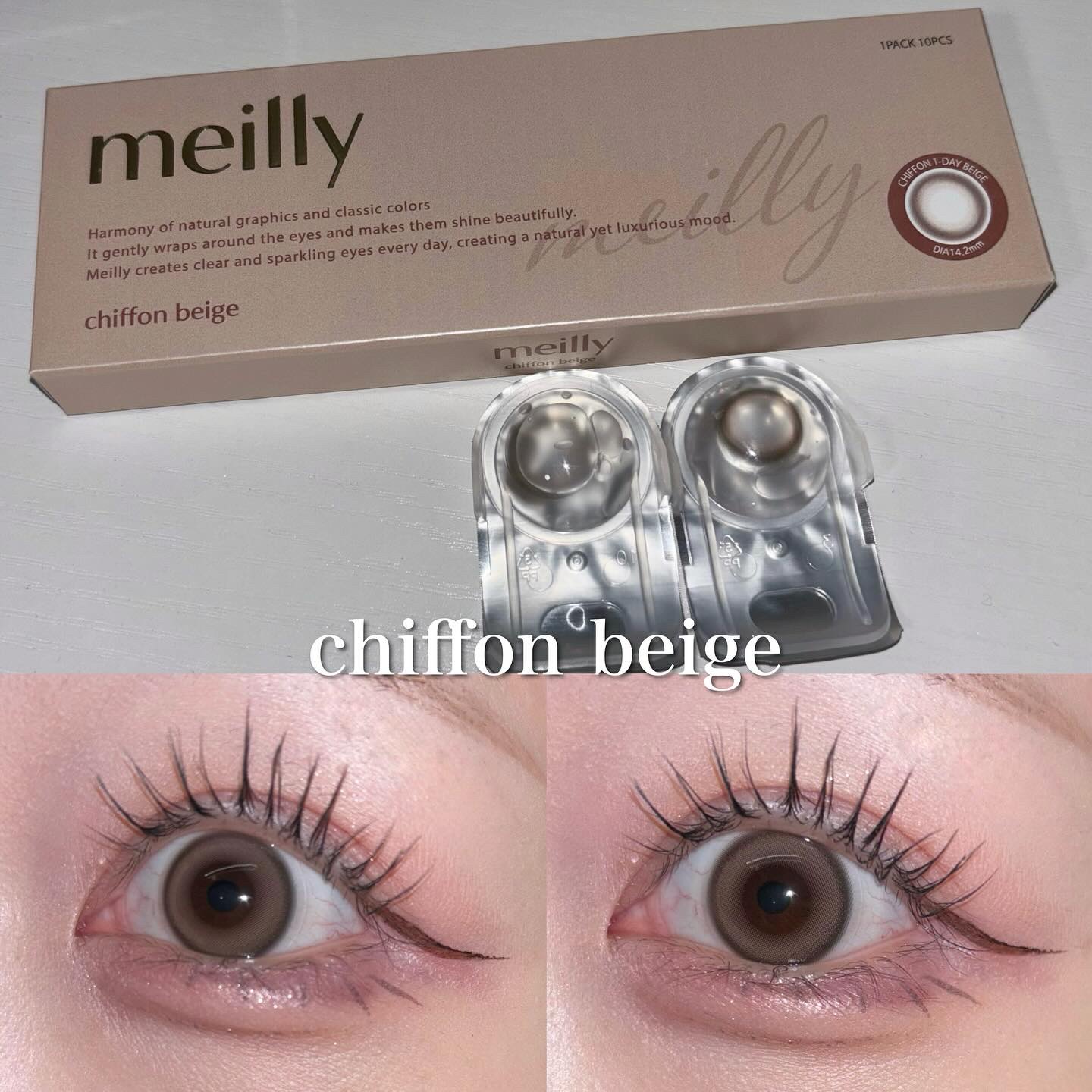 chiffon/meilly/ワンデー（１DAY）カラコンを使ったクチコミ（2枚目）