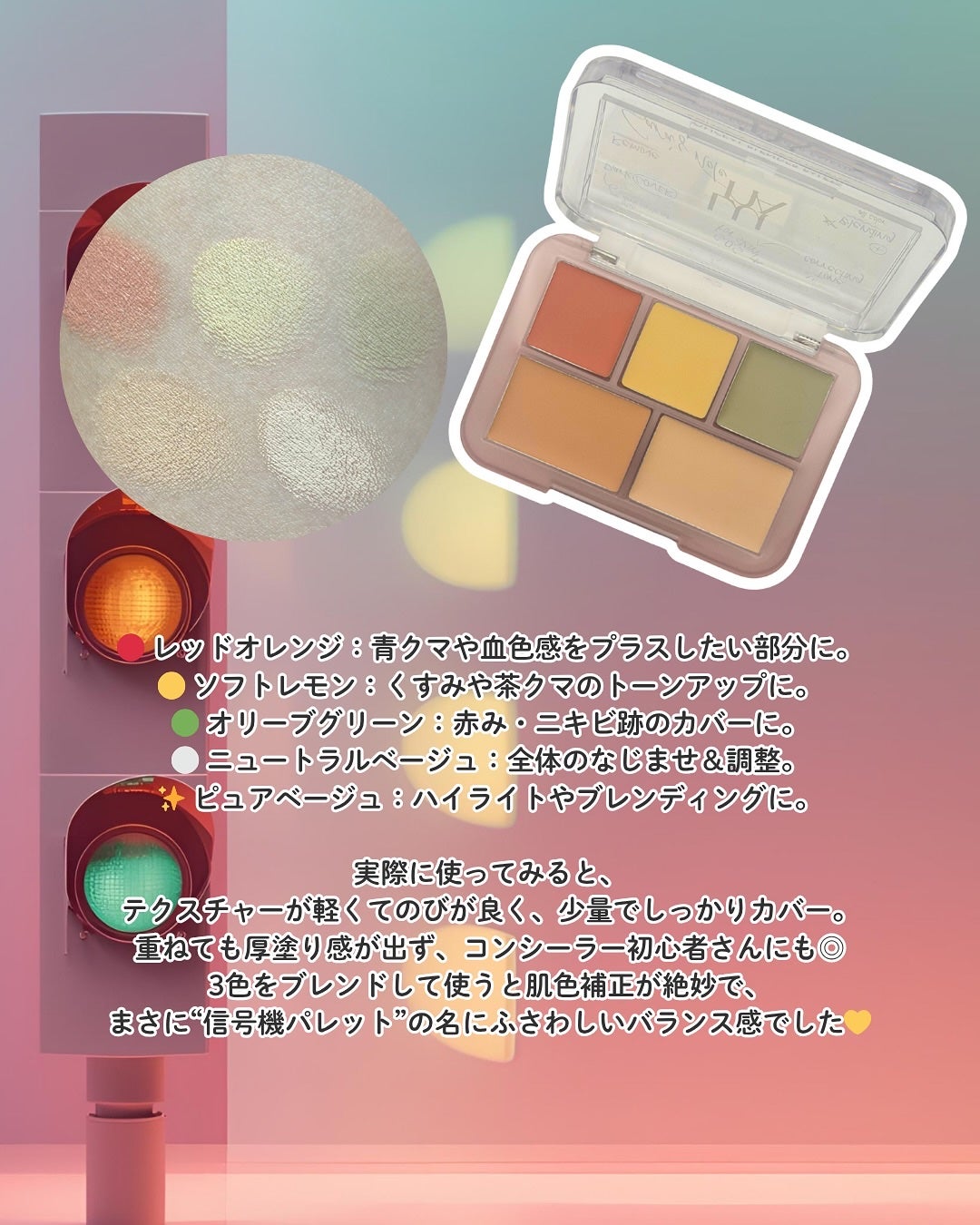 コンシールブレンダーパレット/LUNA/パレットコンシーラーを使ったクチコミ(3枚目)