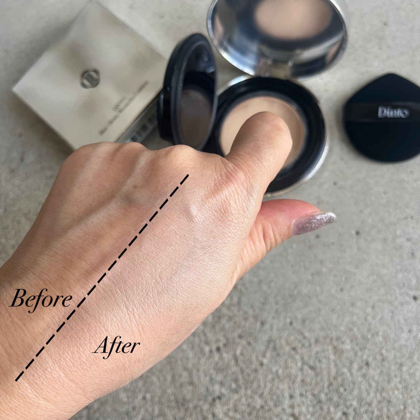 ブラーグローイクッション/Dinto/クッションファンデーションを使ったクチコミ(6枚目)