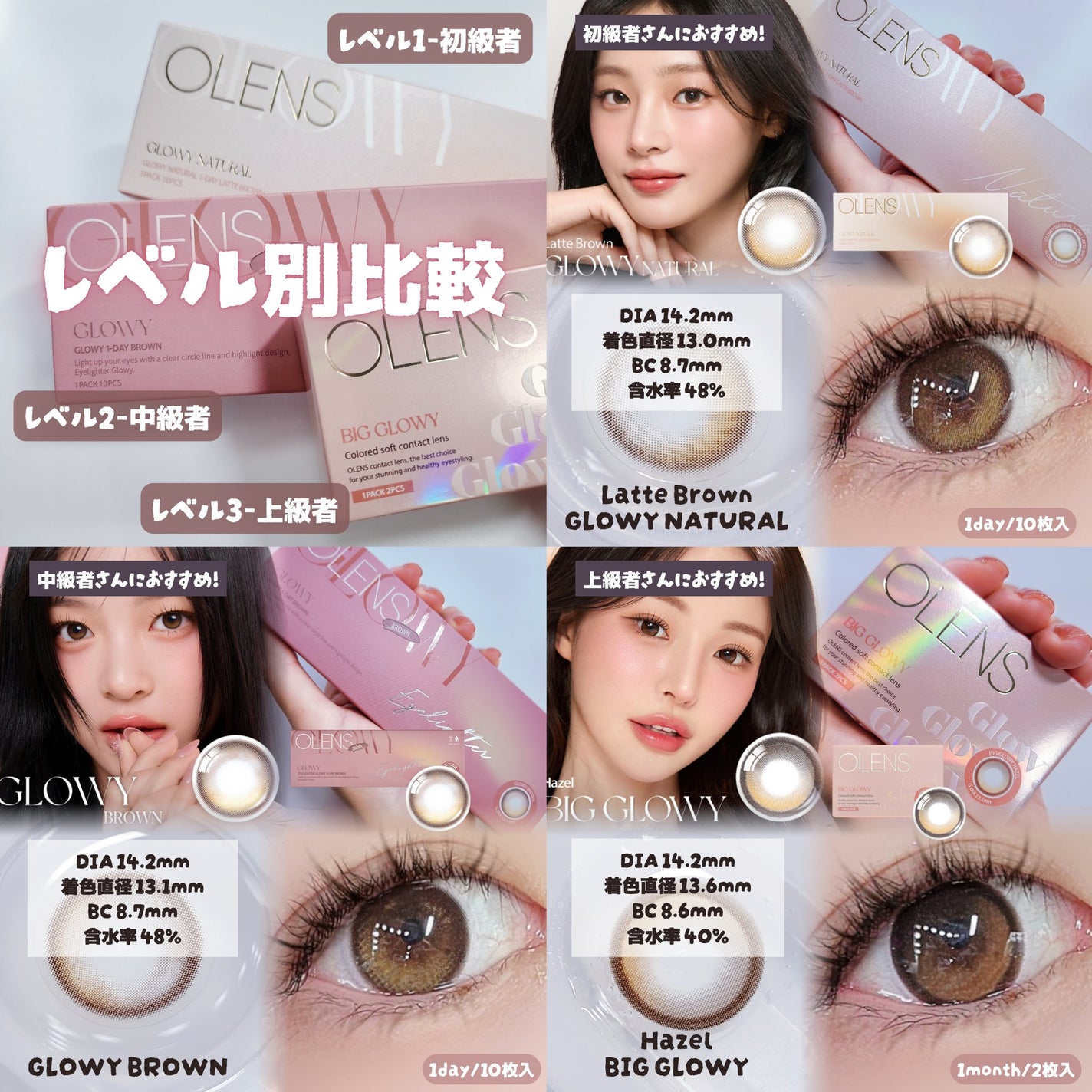 Glowy 1day/OLENS/ワンデー(1DAY)カラコンを使ったクチコミ(2枚目)