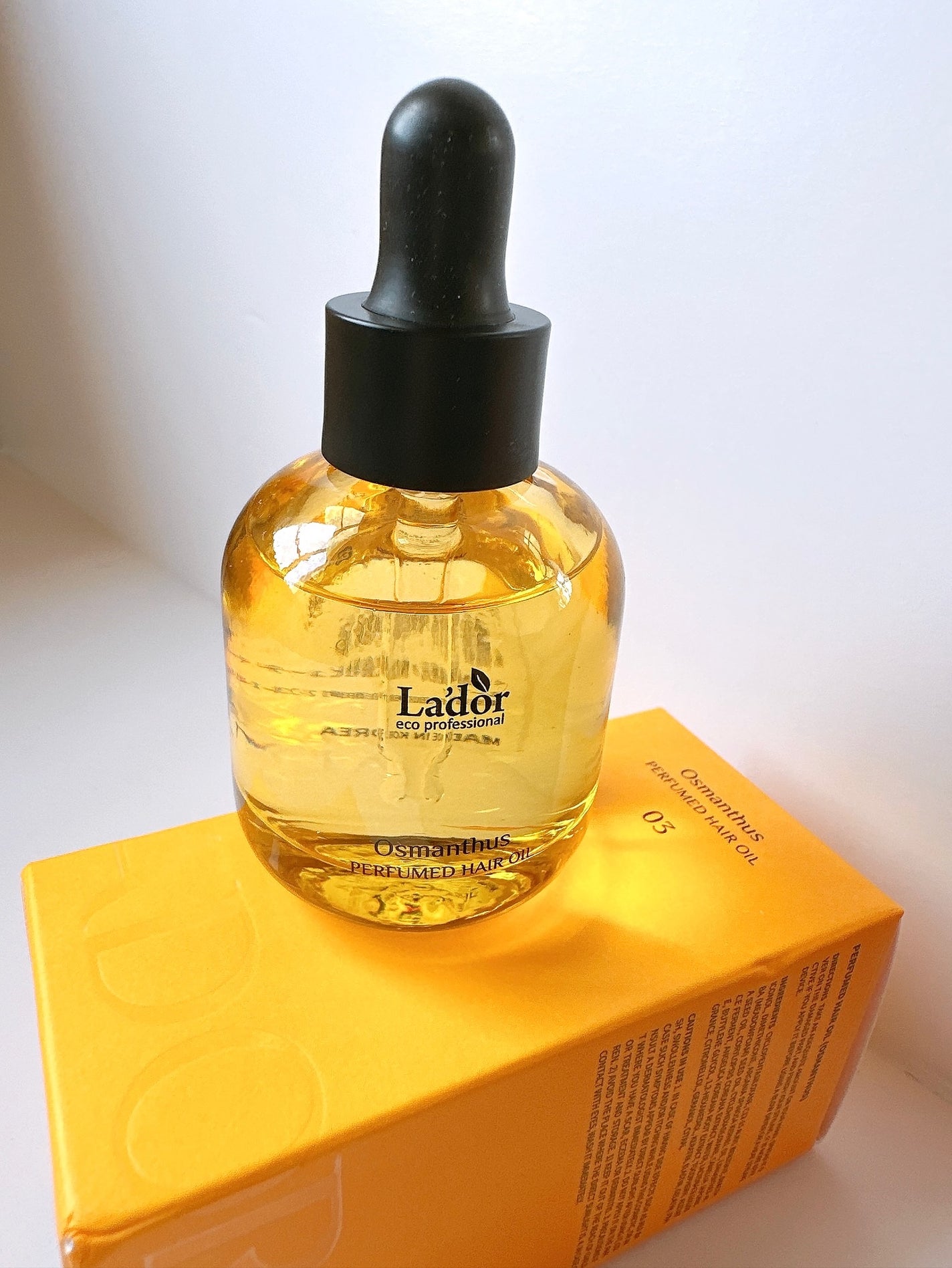 パフュームヘアオイル オスマンサス/La'dor/ヘアオイルを使ったクチコミ(3枚目)