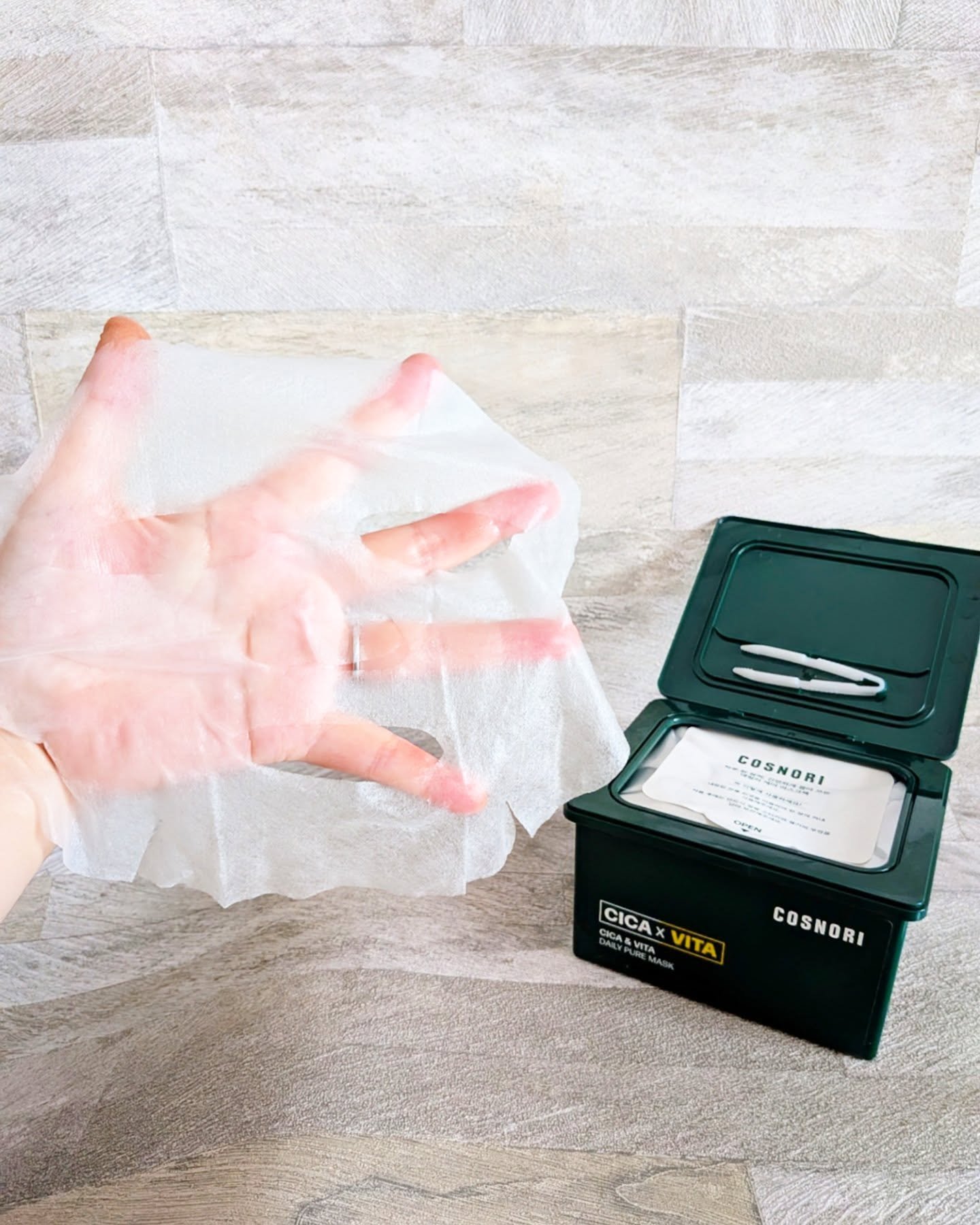 CICA＆VITAデイリーマスクパック/COSNORI/シートマスク・パックを使ったクチコミ（3枚目）