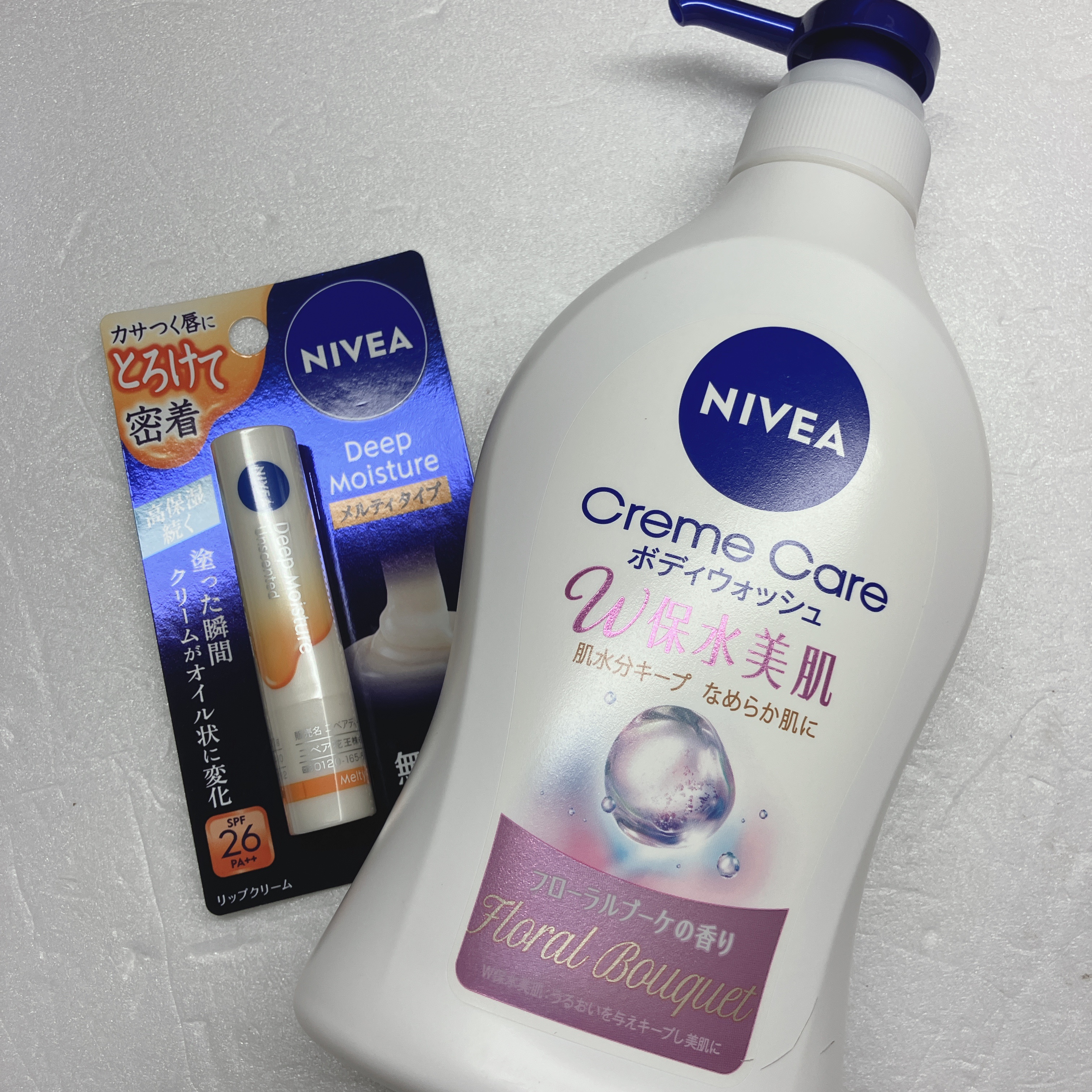 クリームケア ボディウォッシュ W保水美肌 フローラルブーケの香り/ニベア/ボディソープを使ったクチコミ（1枚目）