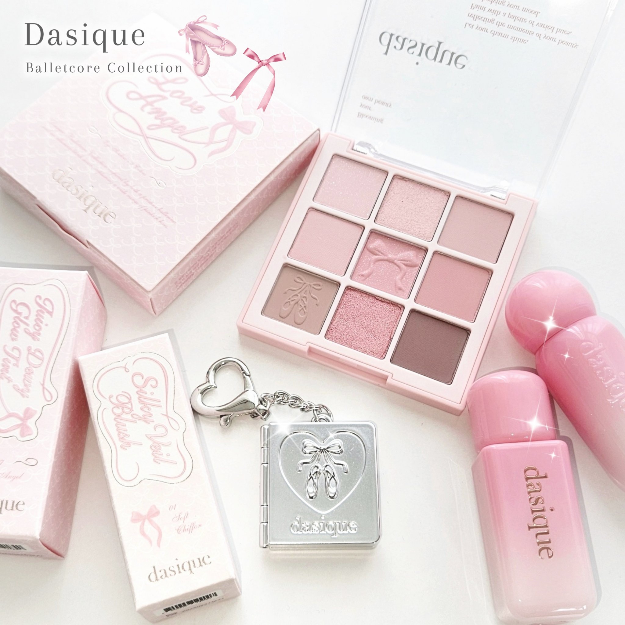 ＼デイジークから新作コレクション登場🩰‎🤍／

可愛すぎる世界観のバレエコアコレクション🩷🎀

優雅なバレリーナの感性を詰め込んだ、
上品で愛らしい色合いのシャドウパレット🎨
ふんわり発色でナチュラルで使いやすいよ◎
ラメも陰影カ