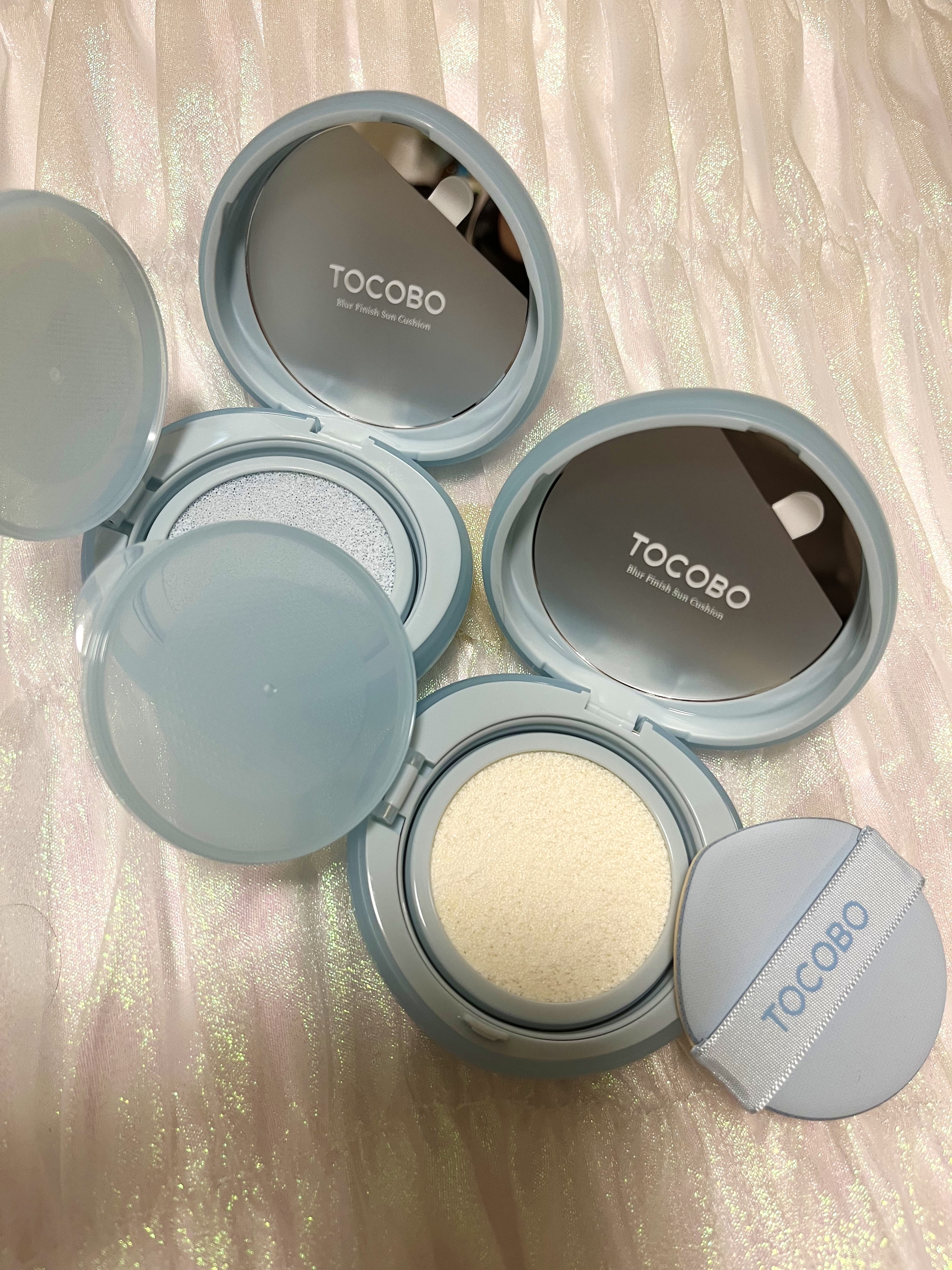 ブラーフィニッシュサンクッション/TOCOBO/日焼け止めパウダーを使ったクチコミ（2枚目）