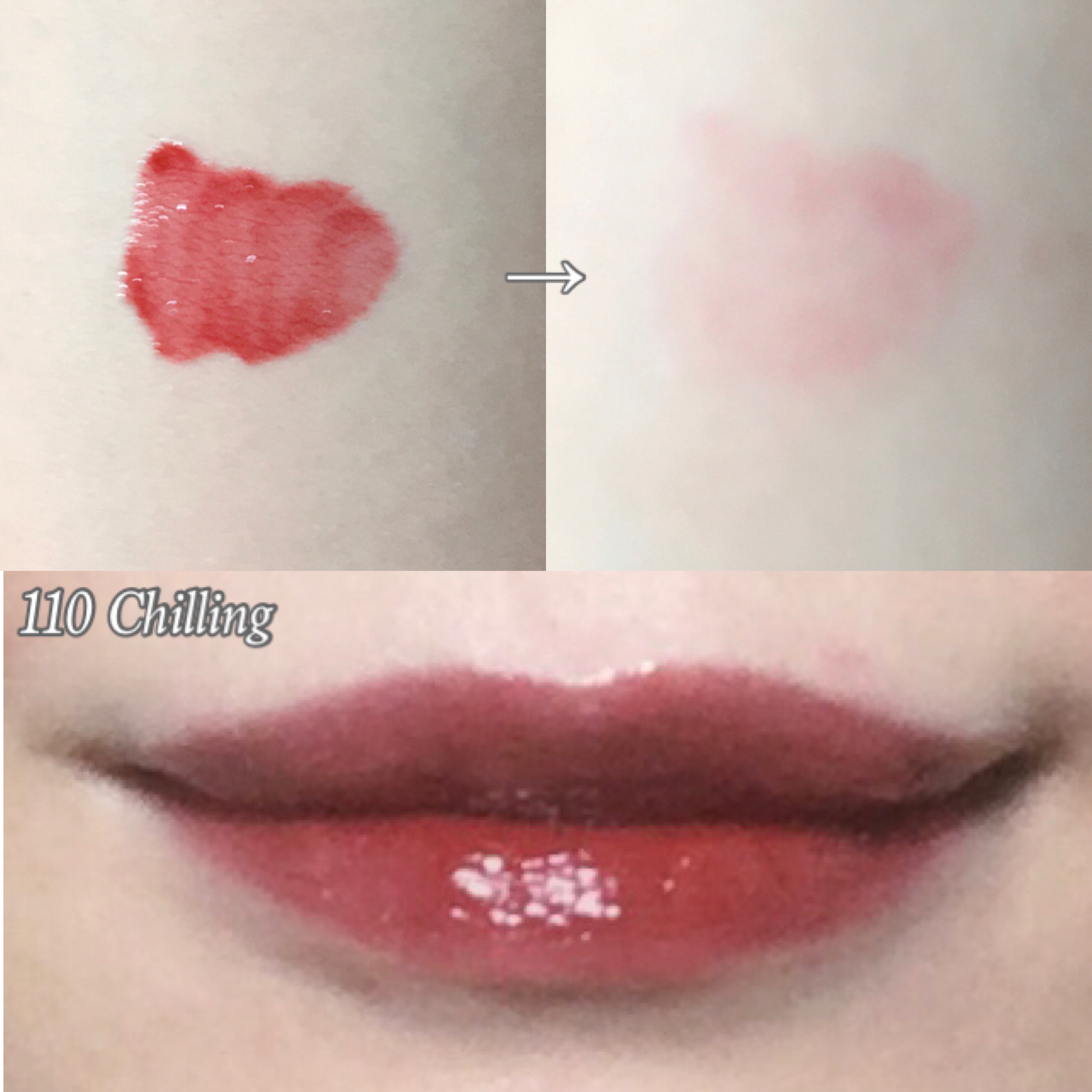 グロウロックゼリーティント 110 チリング/Coralhaze/リップティントを使ったクチコミ（2枚目）