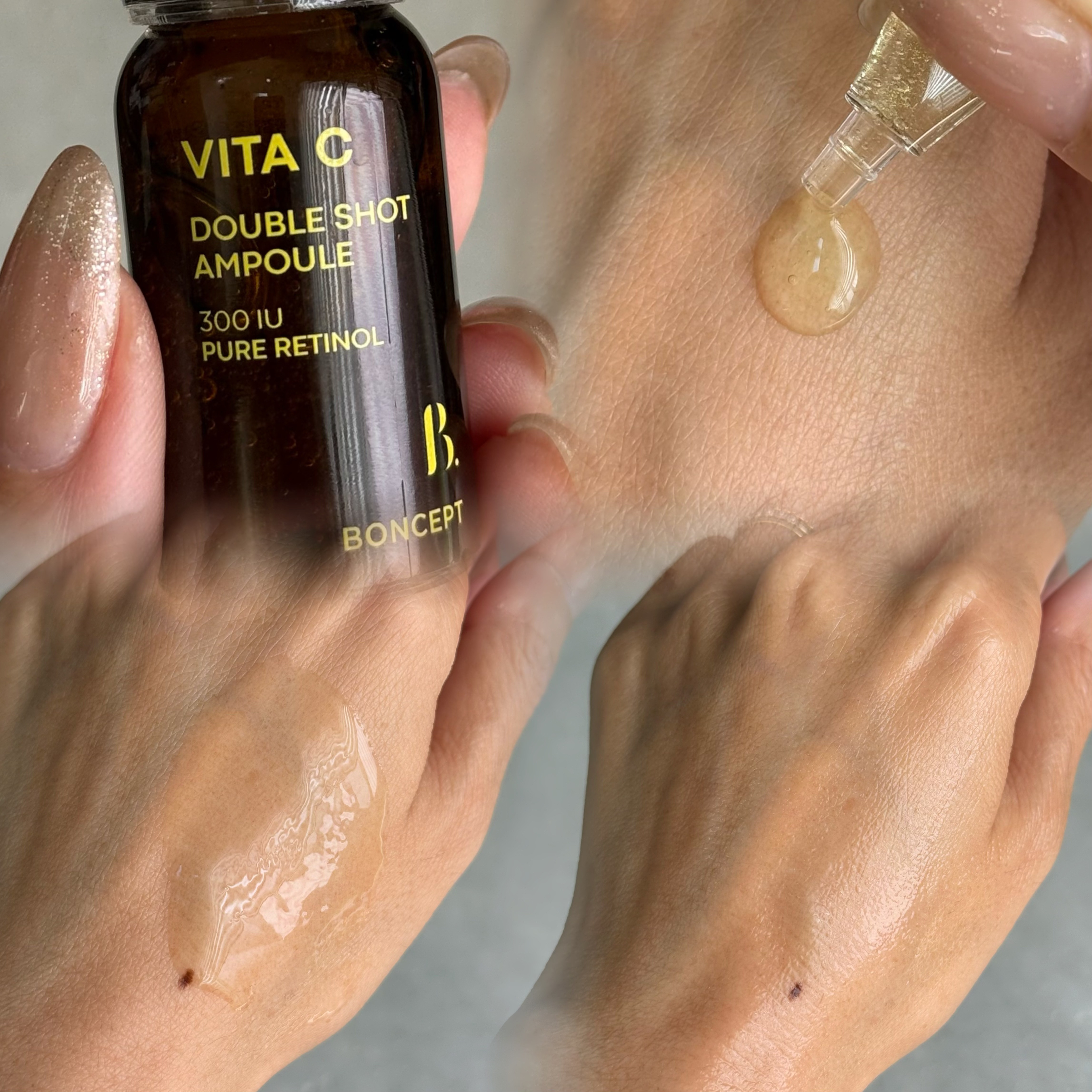 ビタC凍結乾燥ダブルショットアンプルキット/BONCEPT/美容液を使ったクチコミ（3枚目）