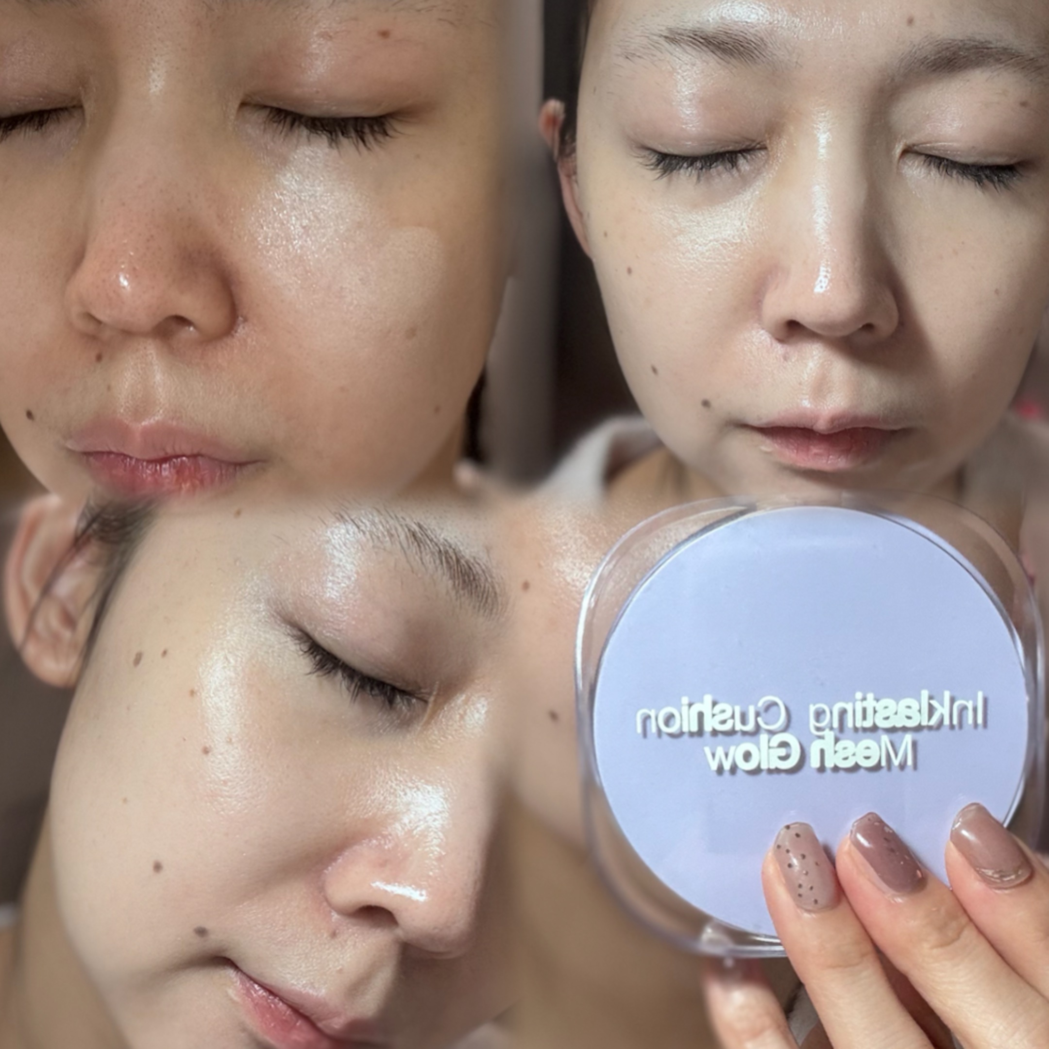 インクラスティングクッションメッシュグロウ/THE FACE SHOP/クッションファンデーションを使ったクチコミ（2枚目）