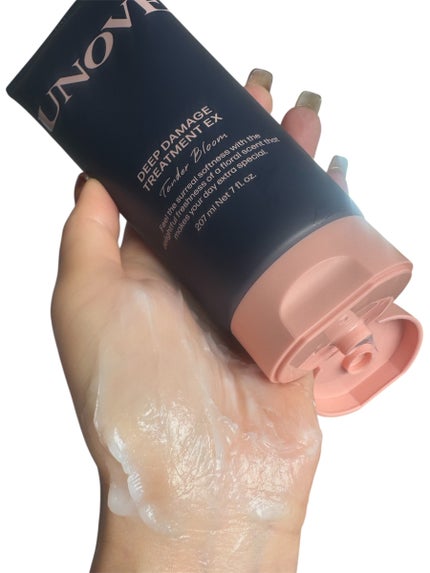 UNOVE ディープダメージトリートメントEX テンダーブルームの香り/UNOVE/洗い流すヘアトリートメントを使ったクチコミ(2枚目)