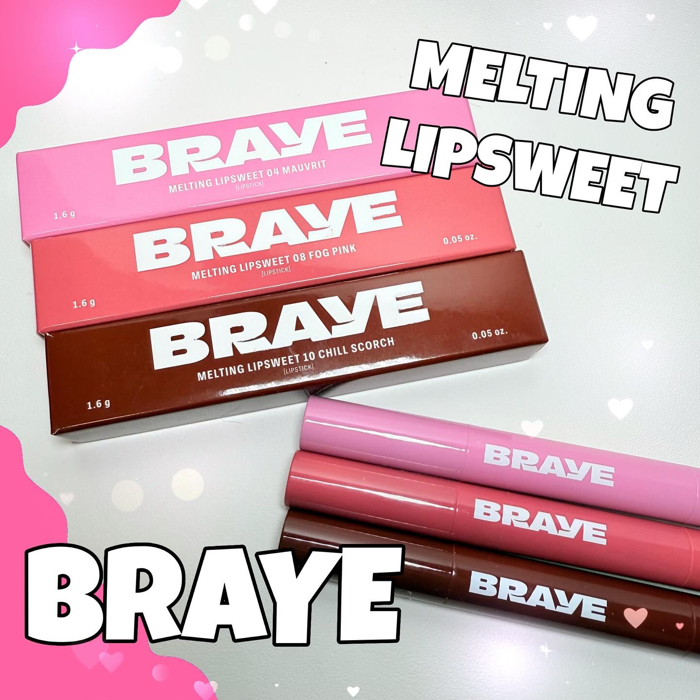 メルティングリップスウィート/BRAYE/口紅を使ったクチコミ（1枚目）