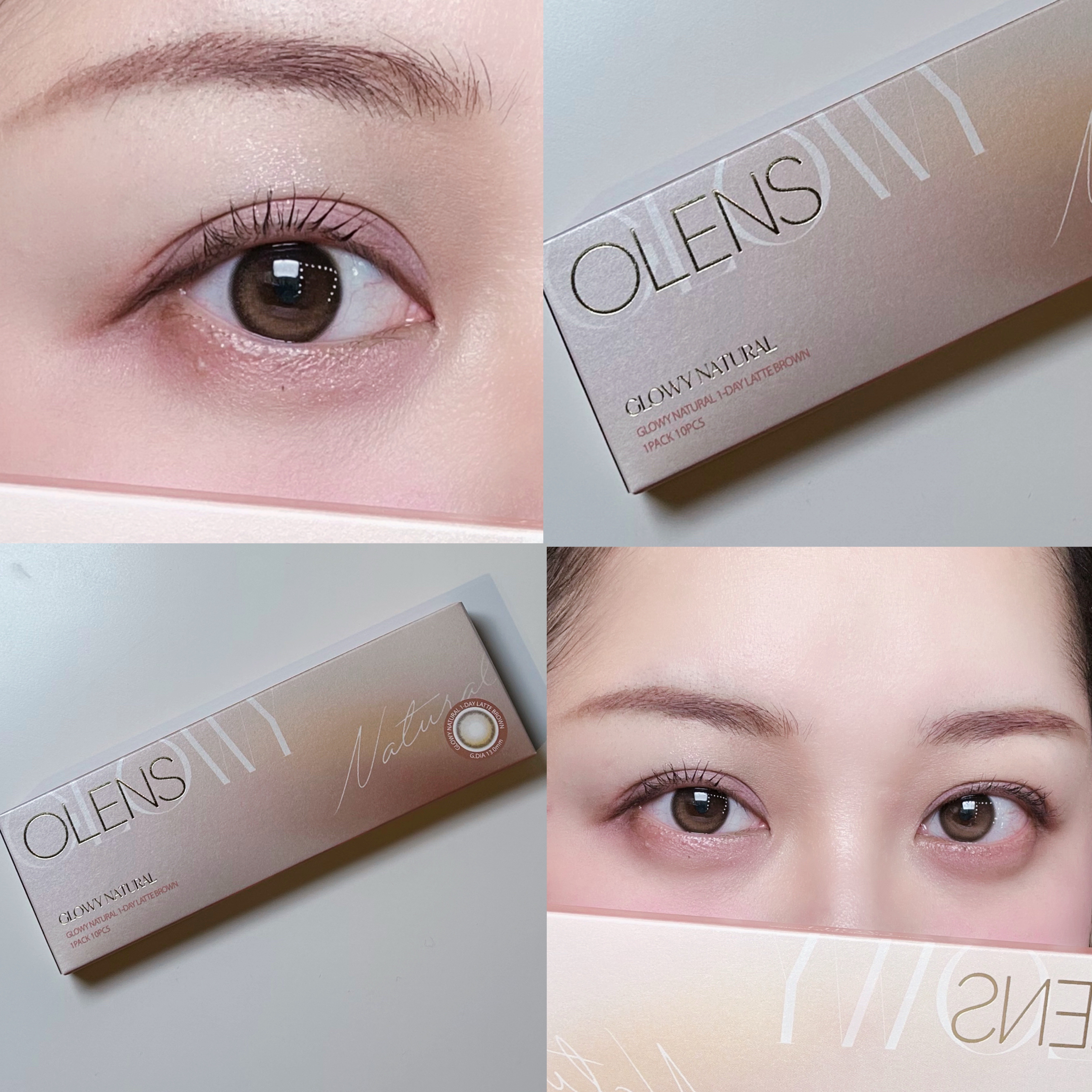 Glowy Natural 1Day ラテブラウン/OLENS/カラーコンタクトレンズを使ったクチコミ（2枚目）