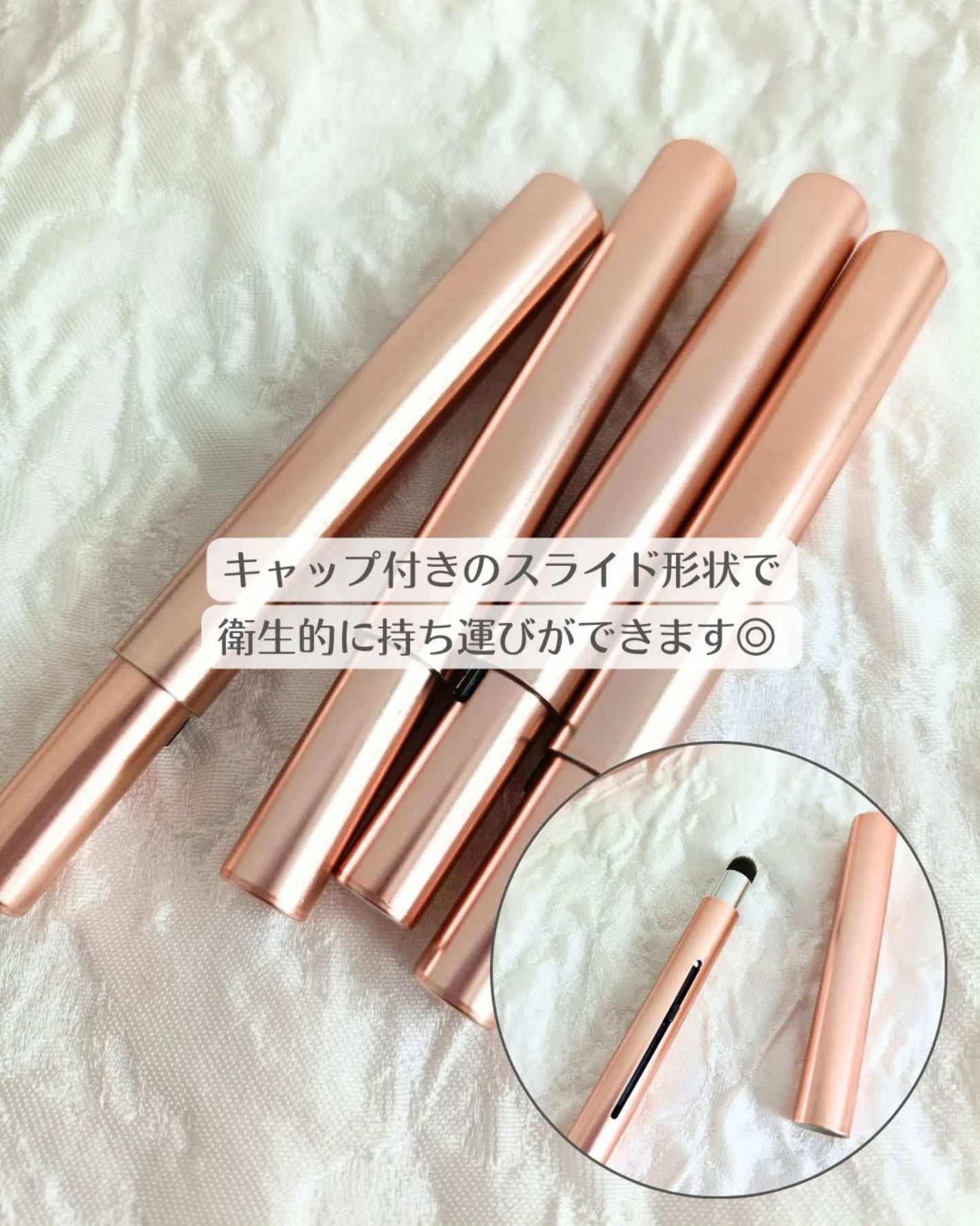 Mini Maru メイクファンデーションブラシ/貝印/メイクブラシを使ったクチコミ(6枚目)