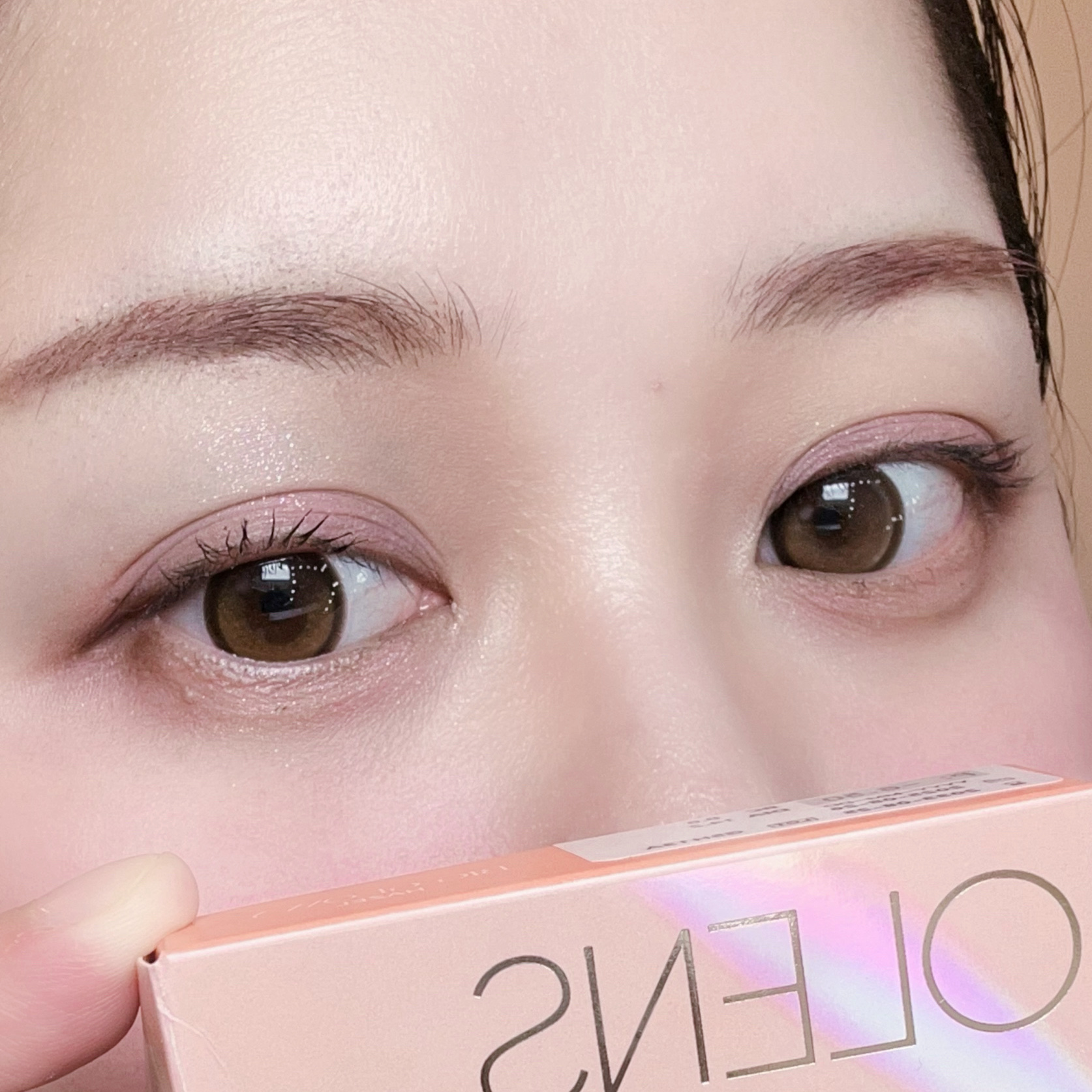 ビッグ グローイ 1Month ヘーゼル/OLENS/１ヶ月（１MONTH）カラコンを使ったクチコミ（3枚目）