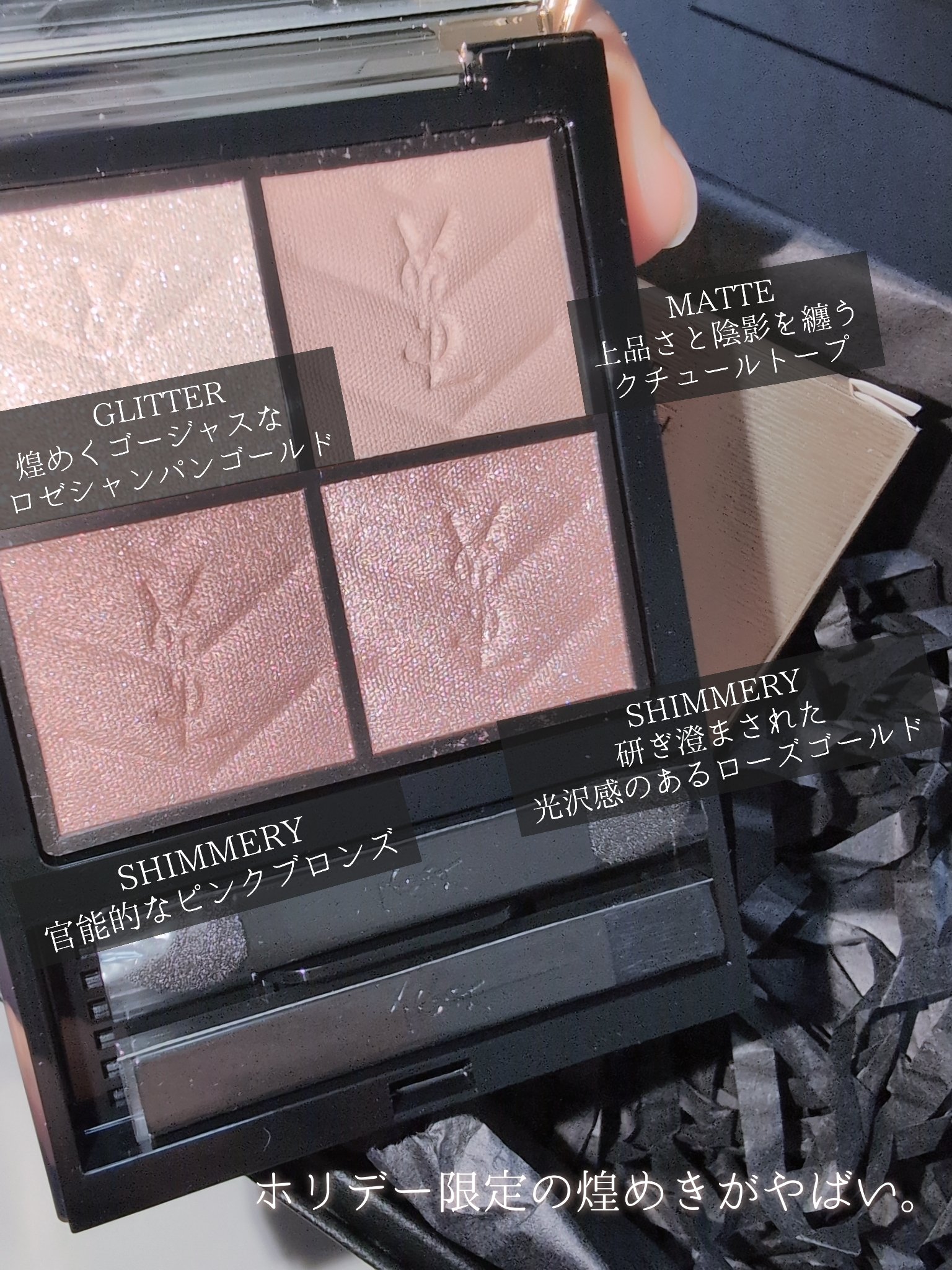 クチュール ミニ クラッチ/YVES SAINT LAURENT BEAUTE/アイシャドウパレットを使ったクチコミ（3枚目）