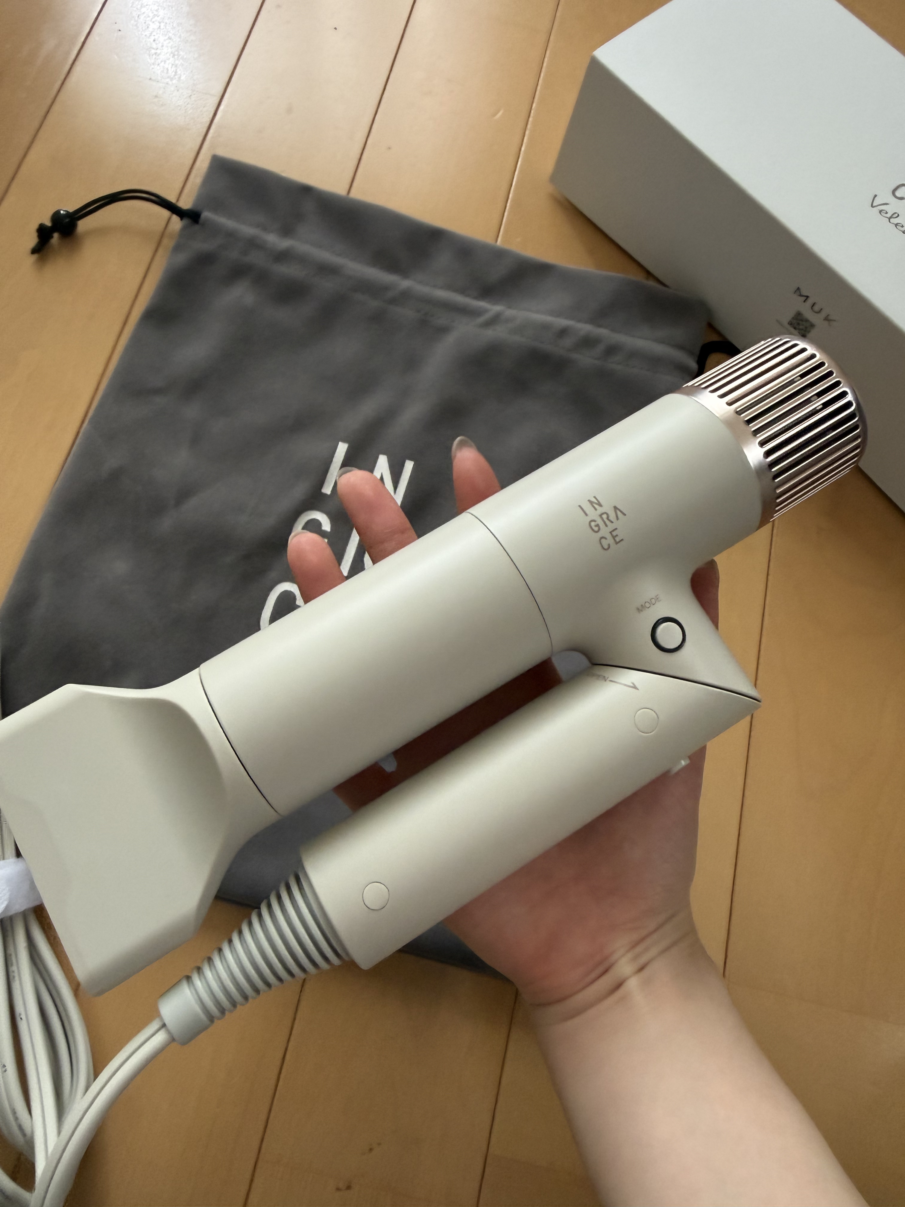 INGRACE Velena hair dryer MBD002A-G/INGRACE/ドライヤーを使ったクチコミ（3枚目）