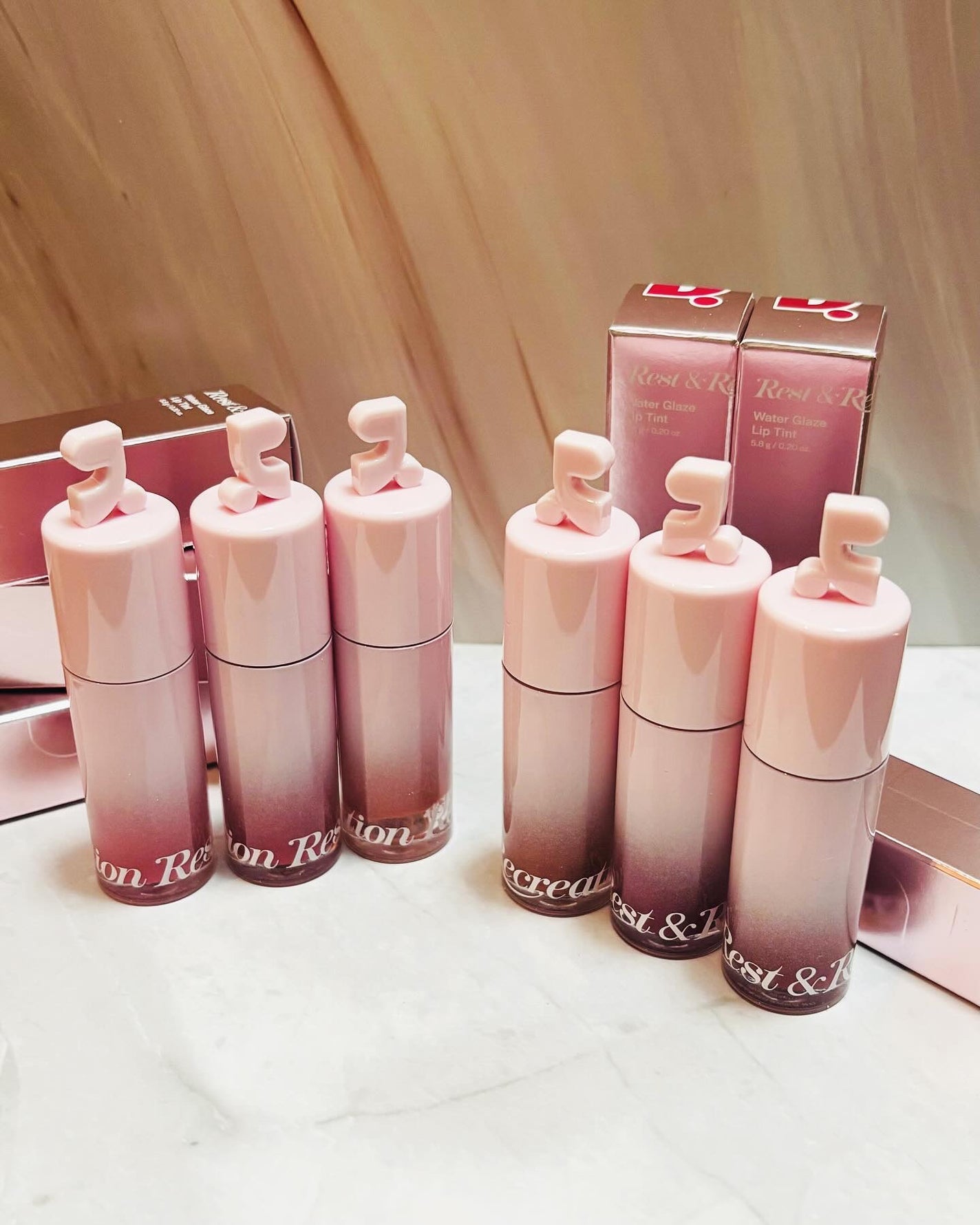 saya on LIPS 「R&RBeautyウォーターグレーズリップティント01ベアピー..」(5枚目)