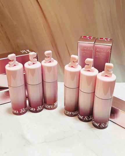 saya on LIPS 「R&RBeautyウォーターグレーズリップティント01ベアピー..」(5枚目)