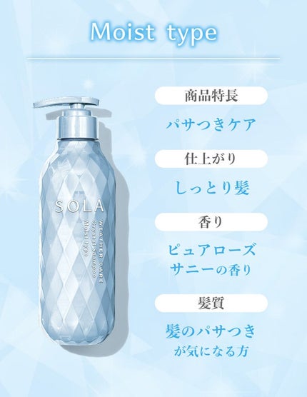 ソラ ウェザーケア クリスタル シャンプー/ヘアトリートメント モイストタイプ/SOLA WEATHER CARE/市販シャンプーを使ったクチコミ(2枚目)
