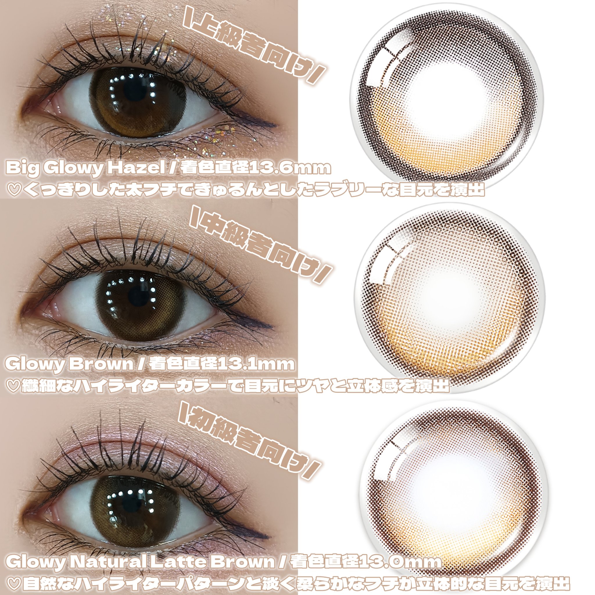 Glowy 1day/OLENS/ワンデー（１DAY）カラコンを使ったクチコミ（2枚目）