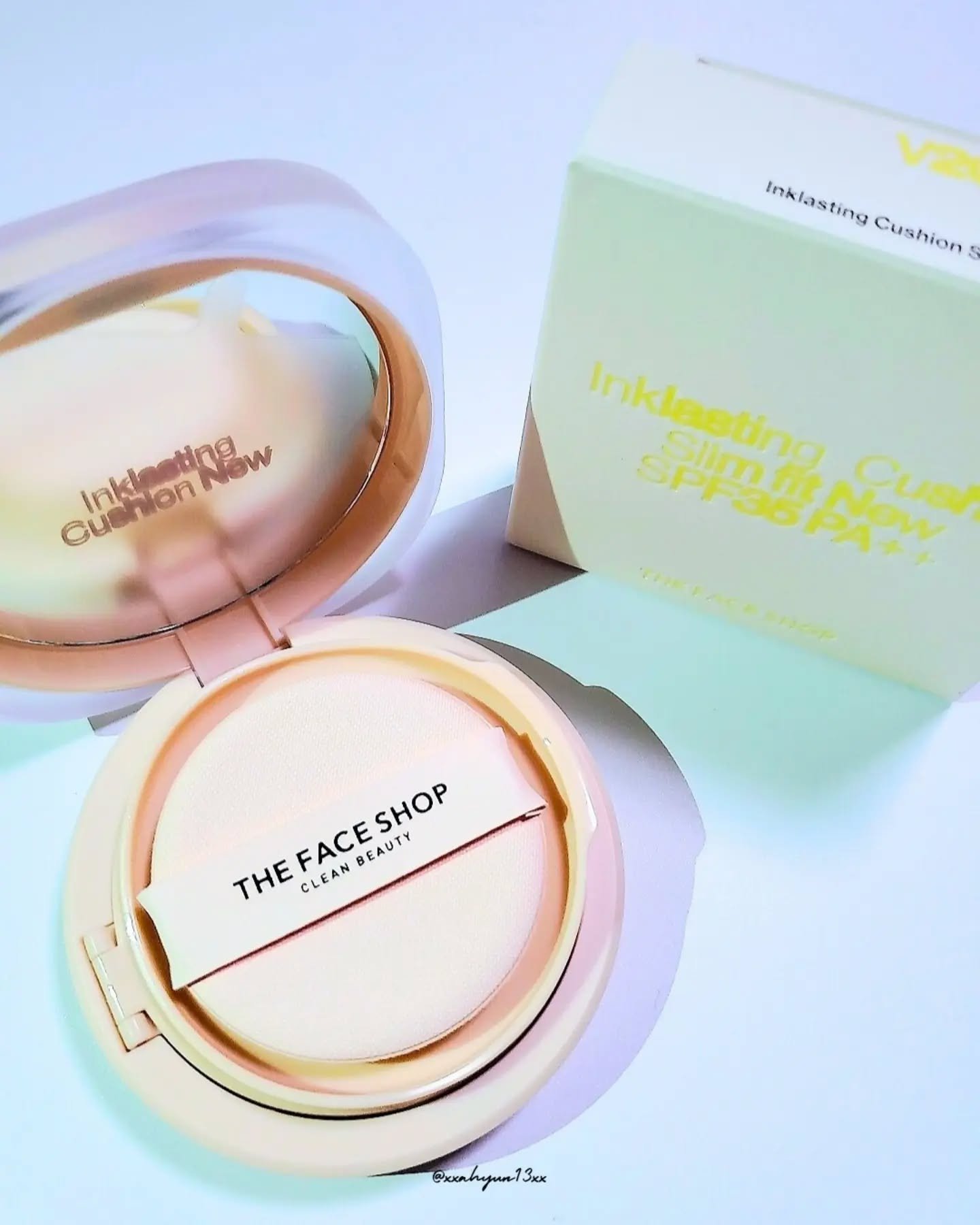 インクラスティングクッションファンデーション/THE FACE SHOP/クッションファンデーションを使ったクチコミ（2枚目）