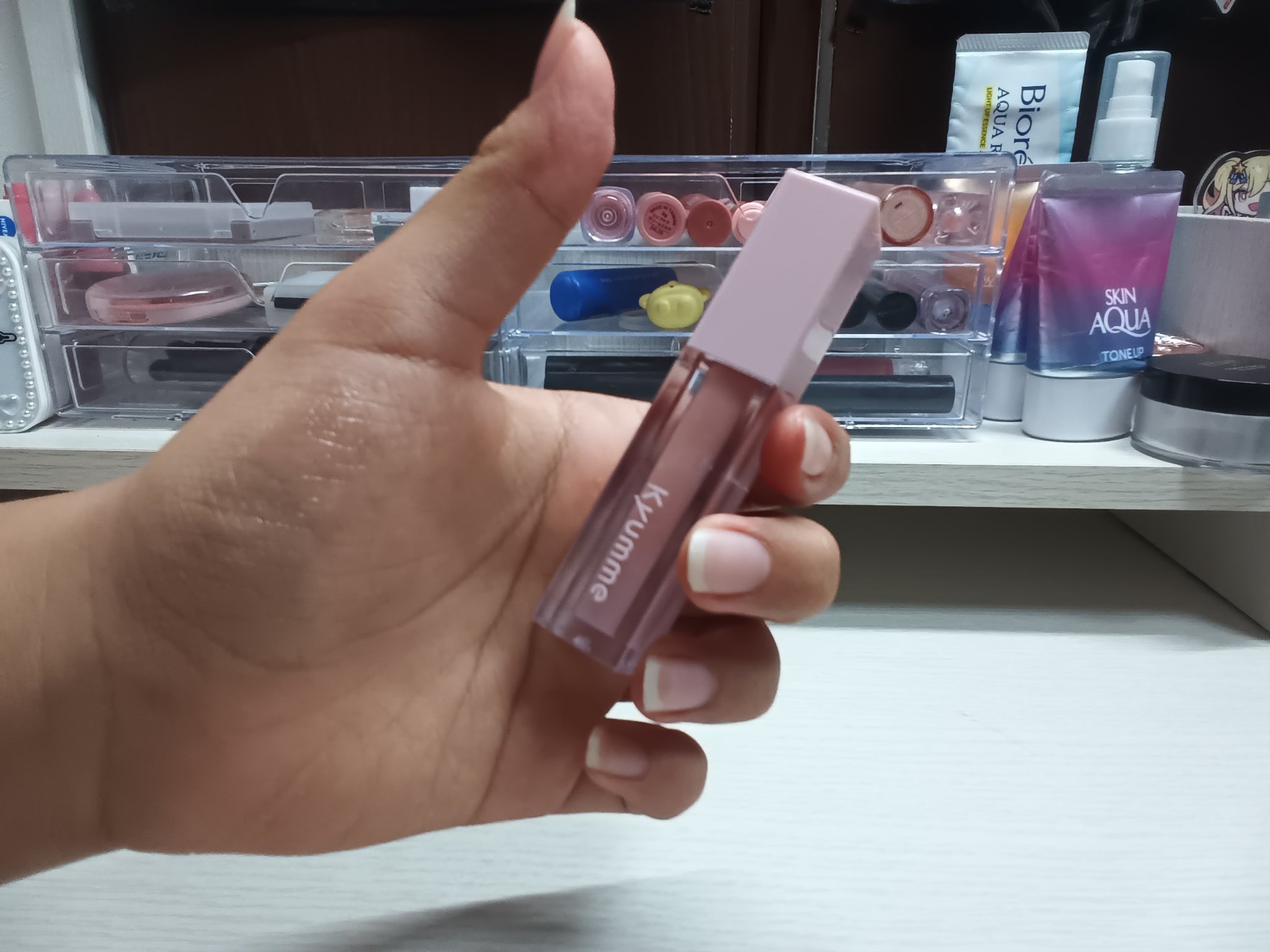 KM リッププランピンググロス/Kyumme/リップグロスを使ったクチコミ（3枚目）