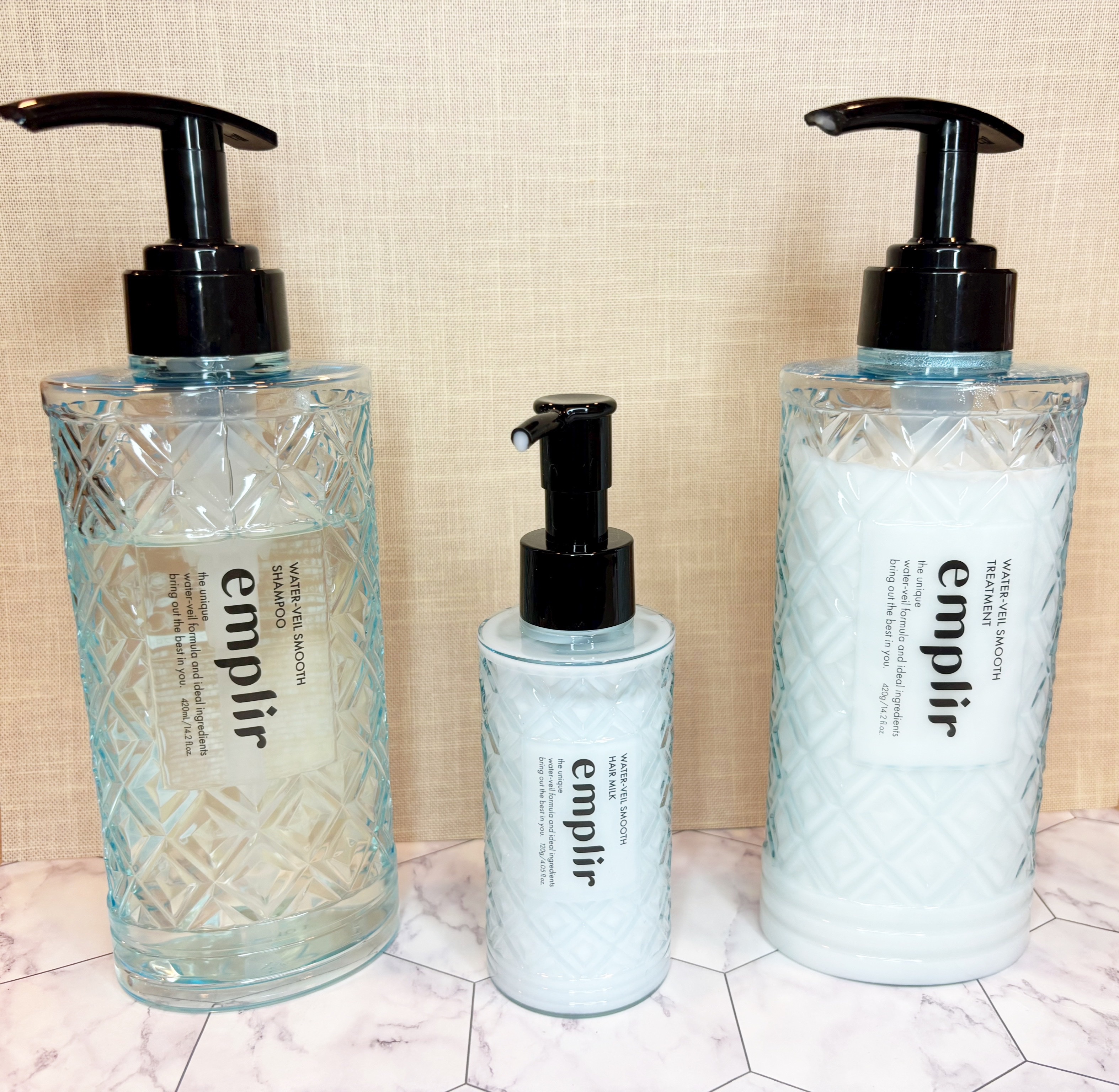 ウォーターベール スムース シャンプー／トリートメント/emplir/市販シャンプーを使ったクチコミ（1枚目）