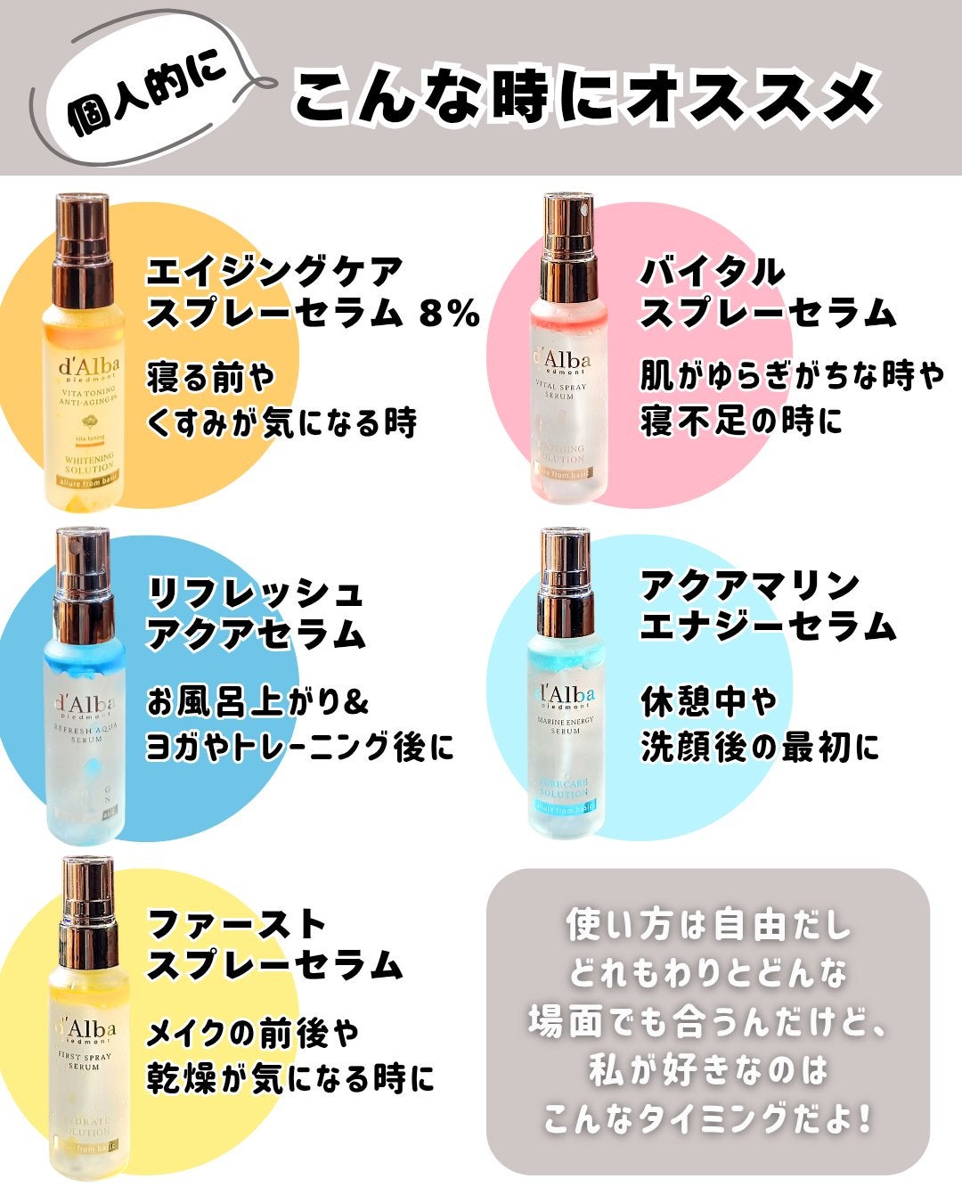 ダルバ ホワイトトリュフファーストスプレーセラム/ダルバ/ミスト状化粧水を使ったクチコミ(8枚目)