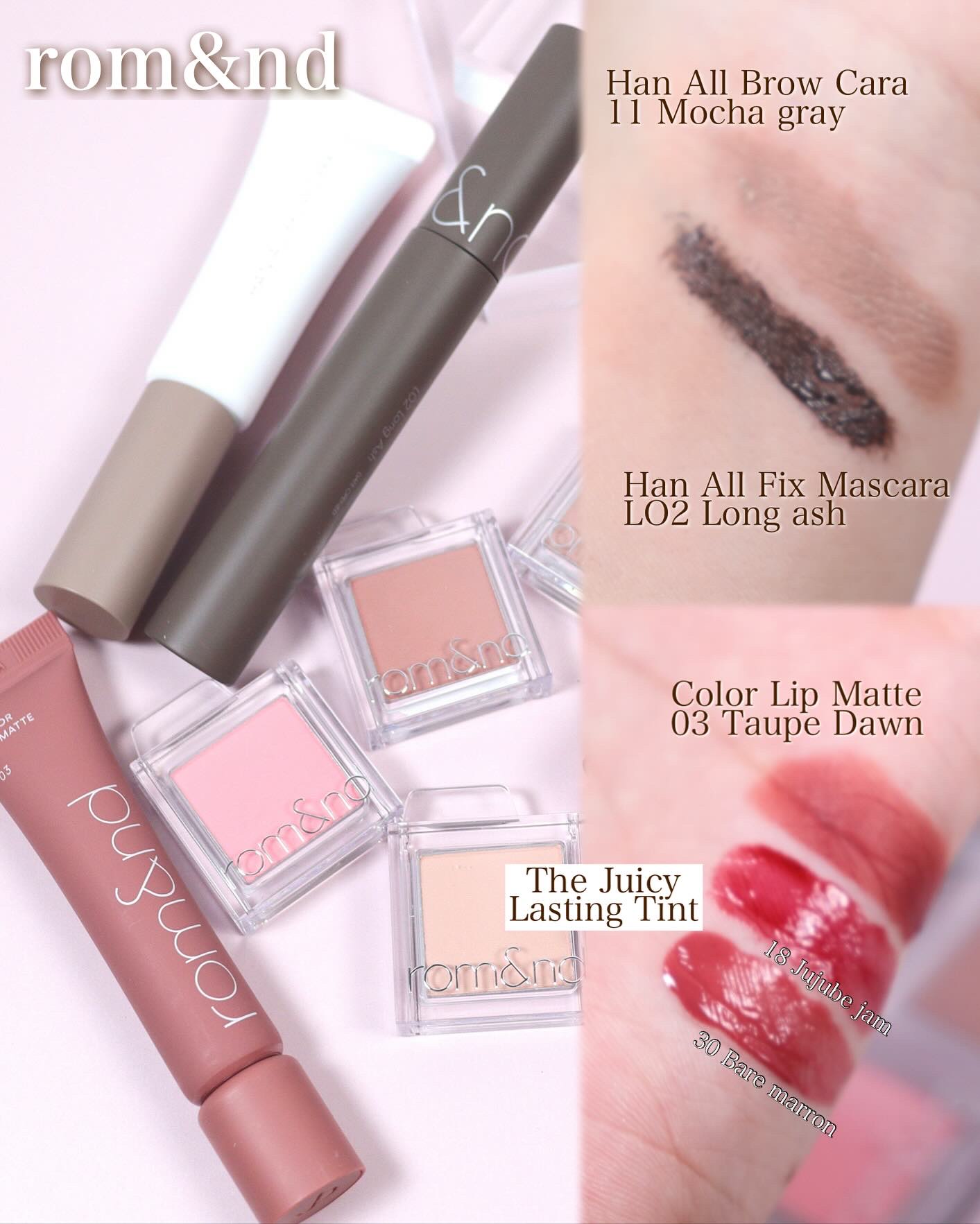 ハンオールブロウカラ/rom&nd/眉マスカラを使ったクチコミ（2枚目）