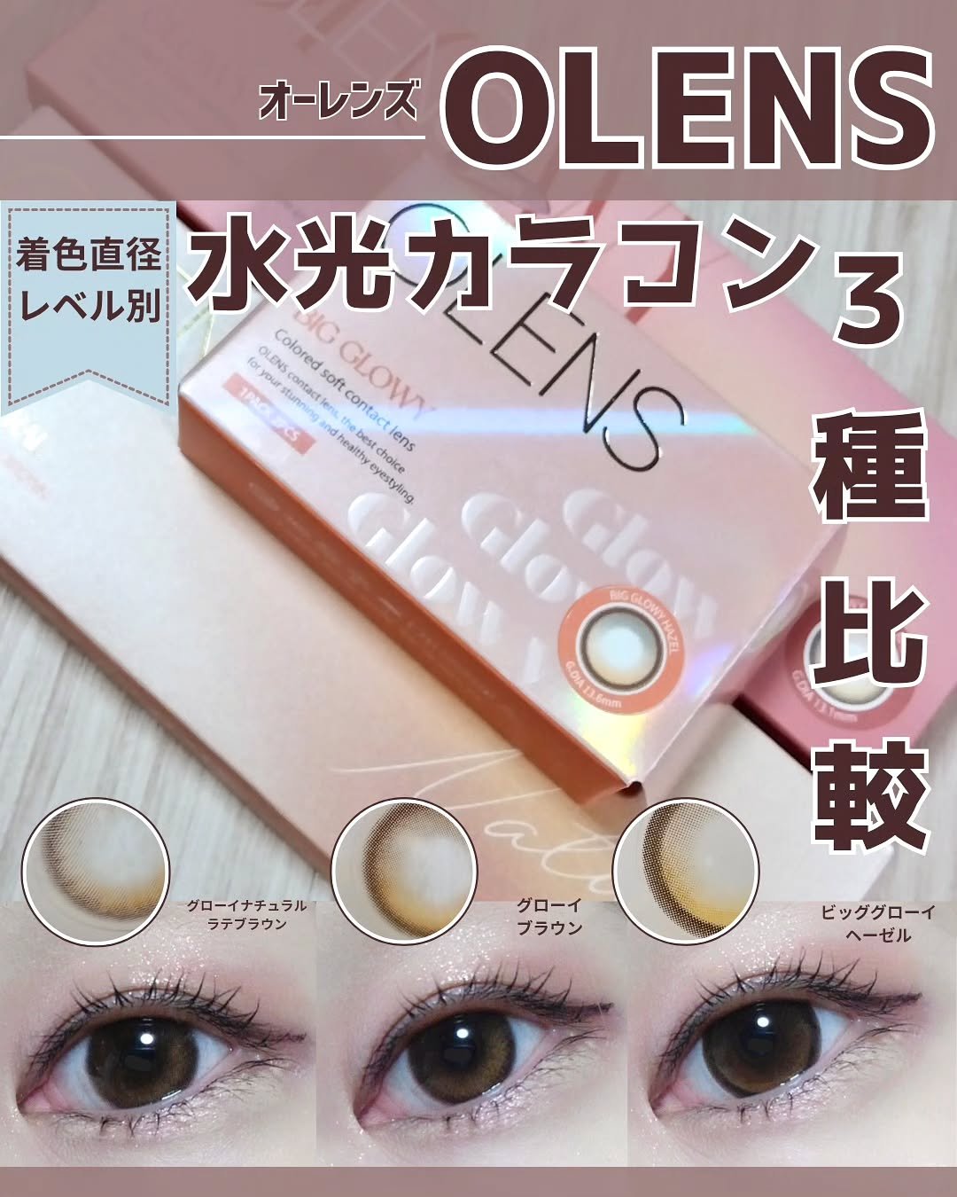 ビッグ グローイ 1Month/OLENS/１ヶ月（１MONTH）カラコンを使ったクチコミ（1枚目）