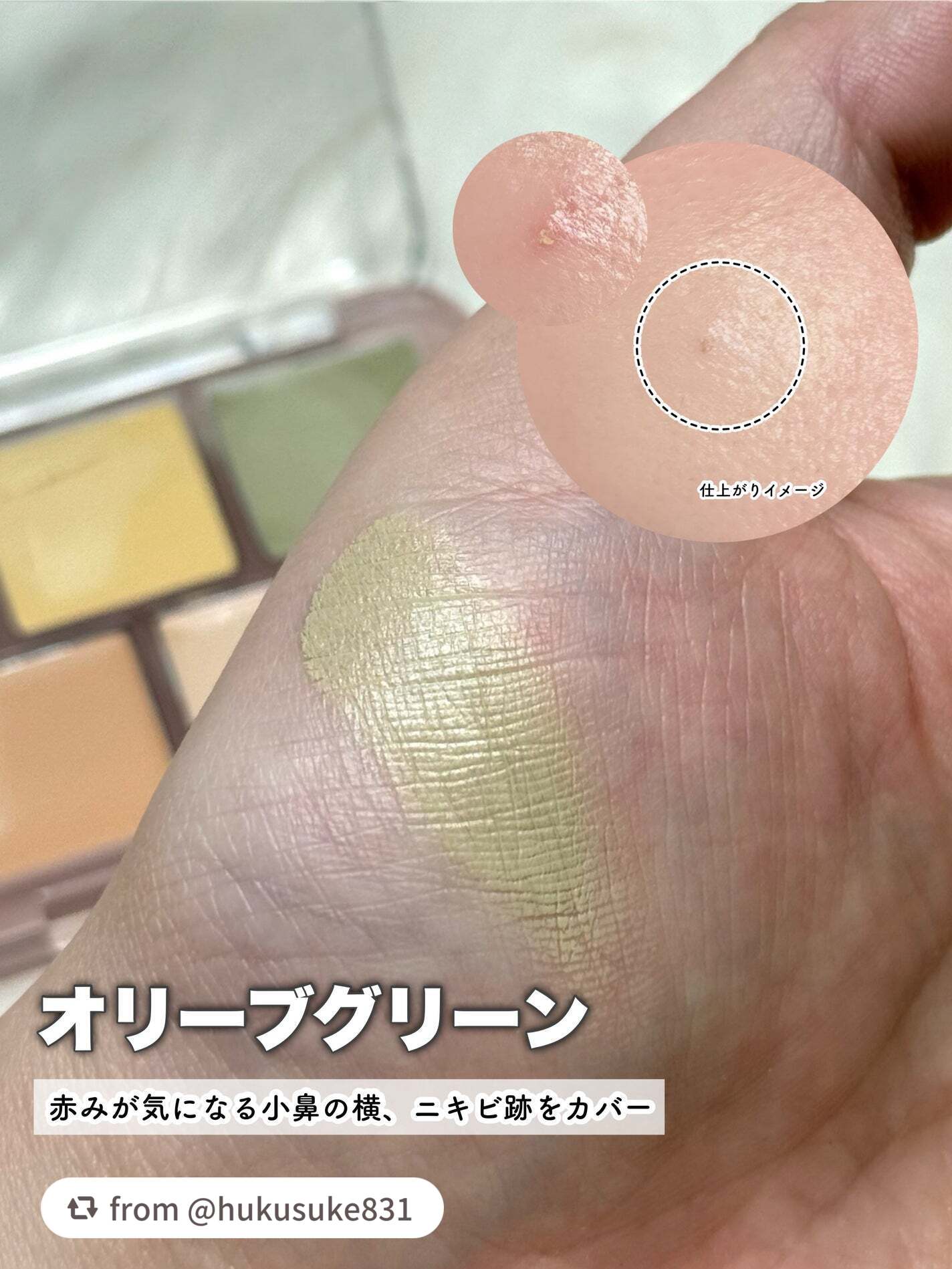 コンシールブレンダーパレット/LUNA/パレットコンシーラーを使ったクチコミ(5枚目)