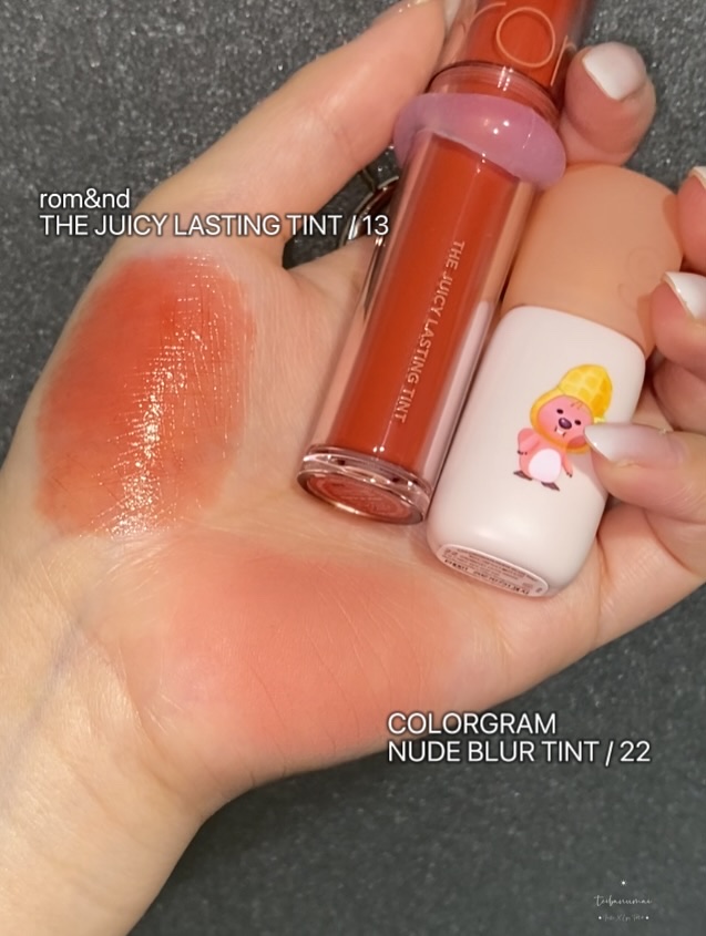 カラーグラム ヌーディーブラーティント 22 じゃんまんベージュ/Colorgram/リップティントを使ったクチコミ（2枚目）