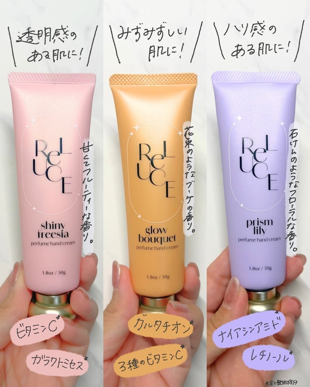 パフュームハンドクリーム グロウブーケ/ReLUCE/ハンドクリームを使ったクチコミ(3枚目)